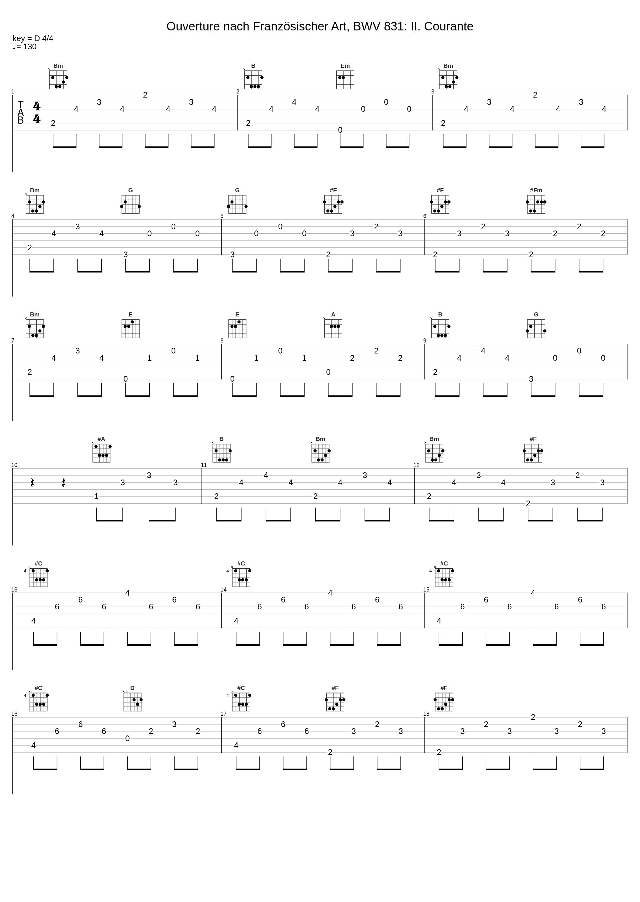 Ouverture nach Französischer Art, BWV 831: II. Courante_Andrea Bacchetti_1