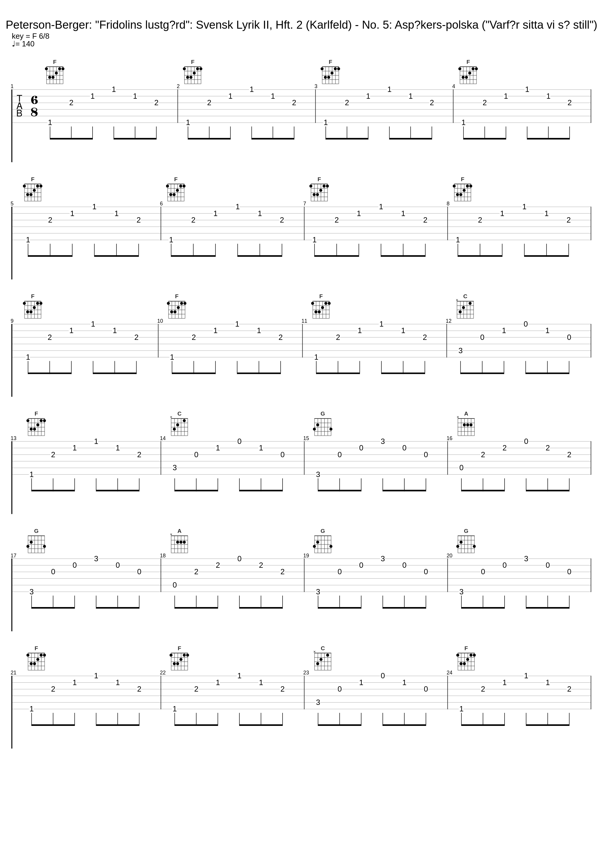 Peterson-Berger: "Fridolins lustgård": Svensk Lyrik II, Hft. 2 (Karlfeld) - No. 5: Aspåkers-polska ("Varför sitta vi så still")_Anne Sofie von Otter,Bengt Forsberg_1