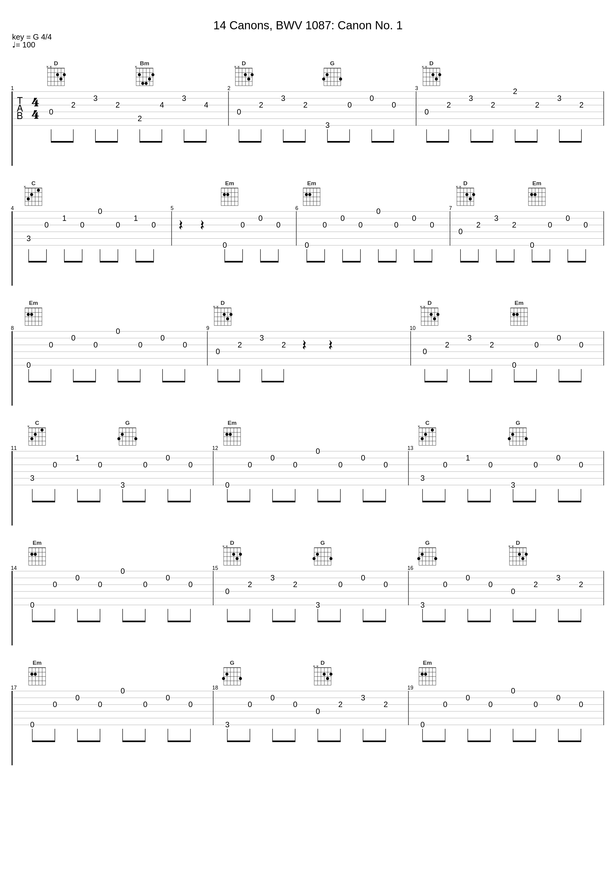 14 Canons, BWV 1087: Canon No. 1_Bach Music Collective_1