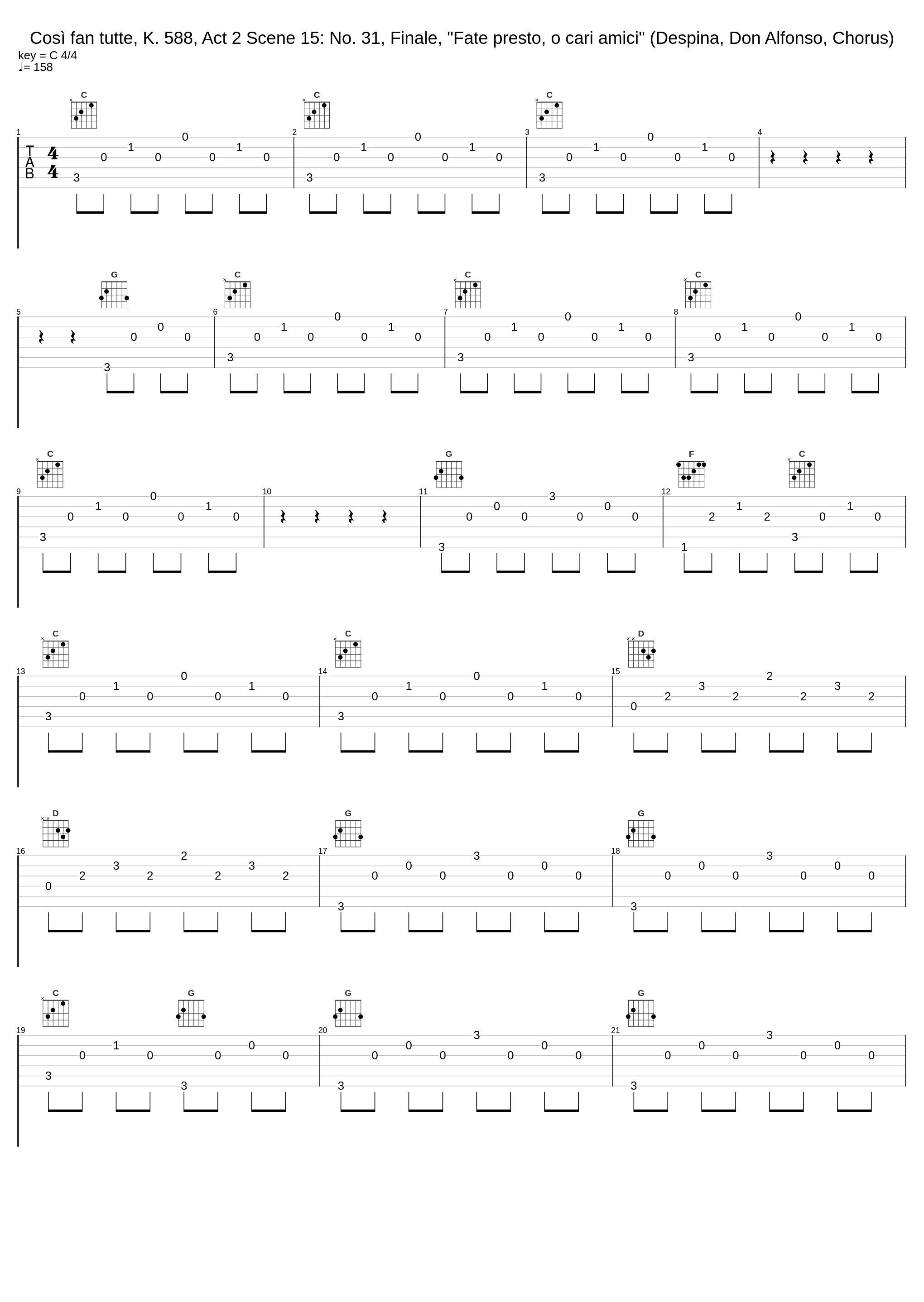 Così fan tutte, K. 588, Act 2 Scene 15: No. 31, Finale, "Fate presto, o cari amici" (Despina, Don Alfonso, Chorus)_Lisa Otto,Sesto Bruscantini,Chorus,Philharmonia Orchestra,Herbert von Karajan_1