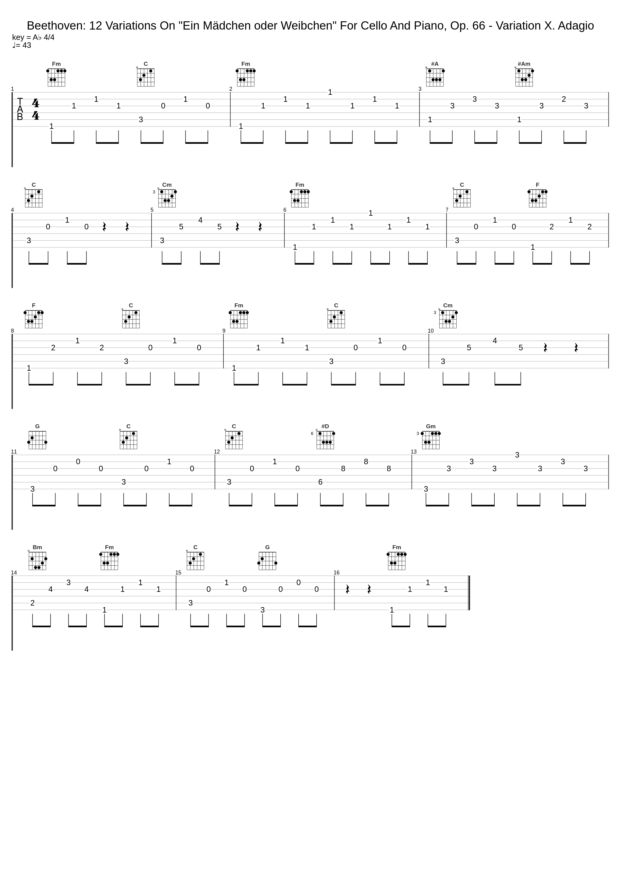 Beethoven: 12 Variations On "Ein Mädchen oder Weibchen" For Cello And Piano, Op. 66 - Variation X. Adagio_Pierre Fournier,Friedrich Gulda_1