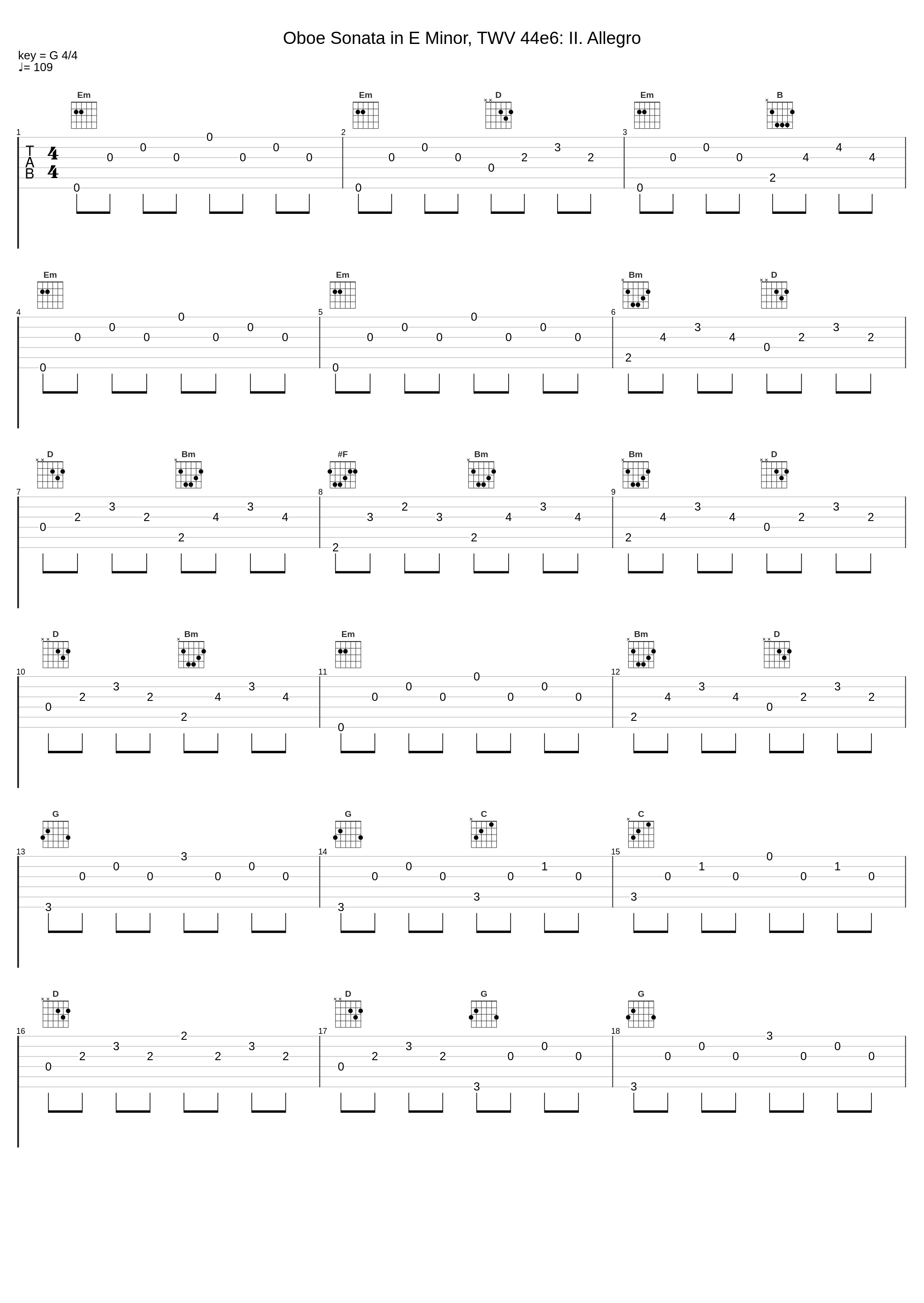 Oboe Sonata in E Minor, TWV 44e6: II. Allegro_Sarah Francis_1