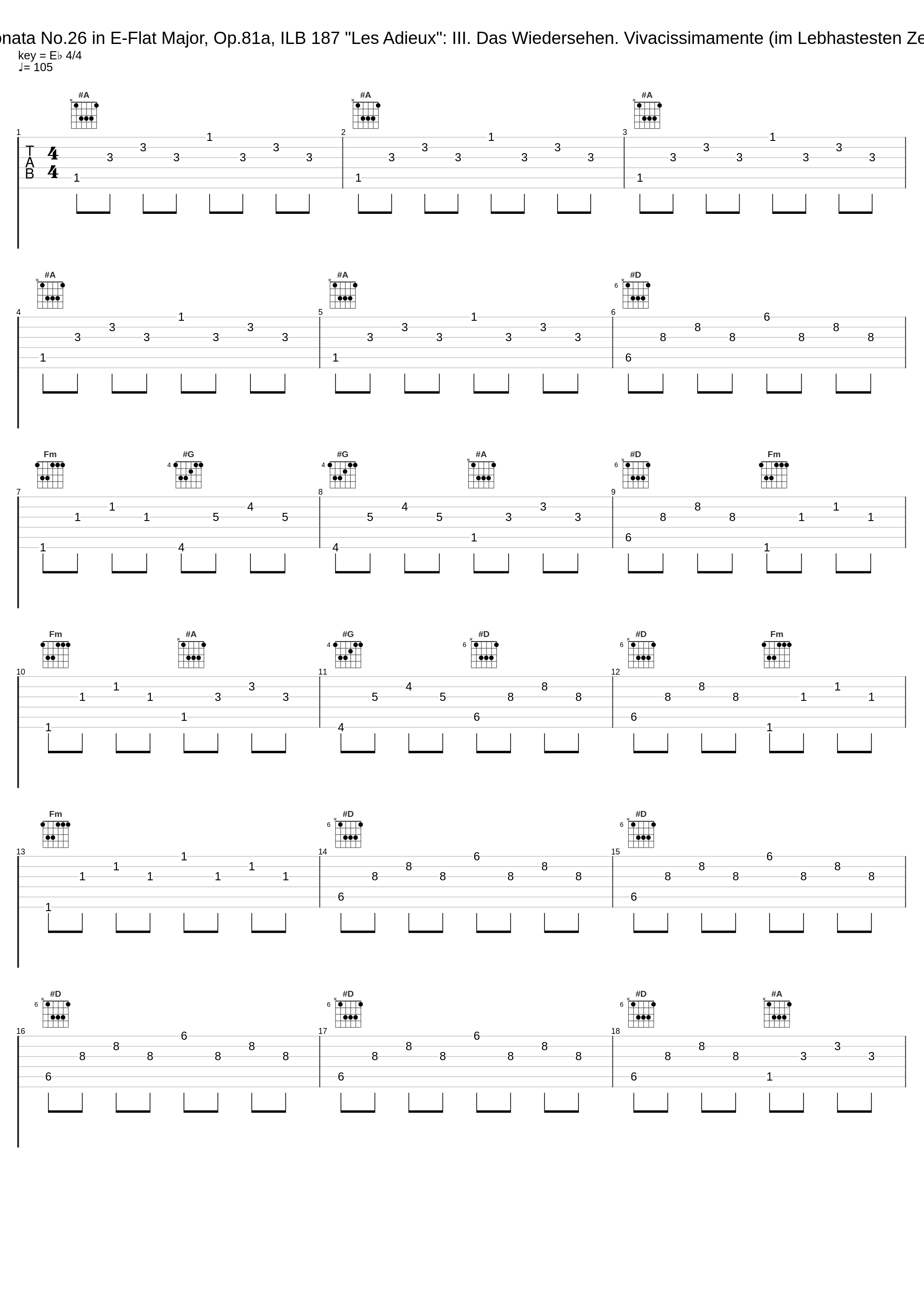 Piano Sonata No.26 in E-Flat Major, Op.81a, ILB 187 "Les Adieux": III. Das Wiedersehen. Vivacissimamente (im Lebhastesten Zeitmasse)_Friedrich Gulda_1