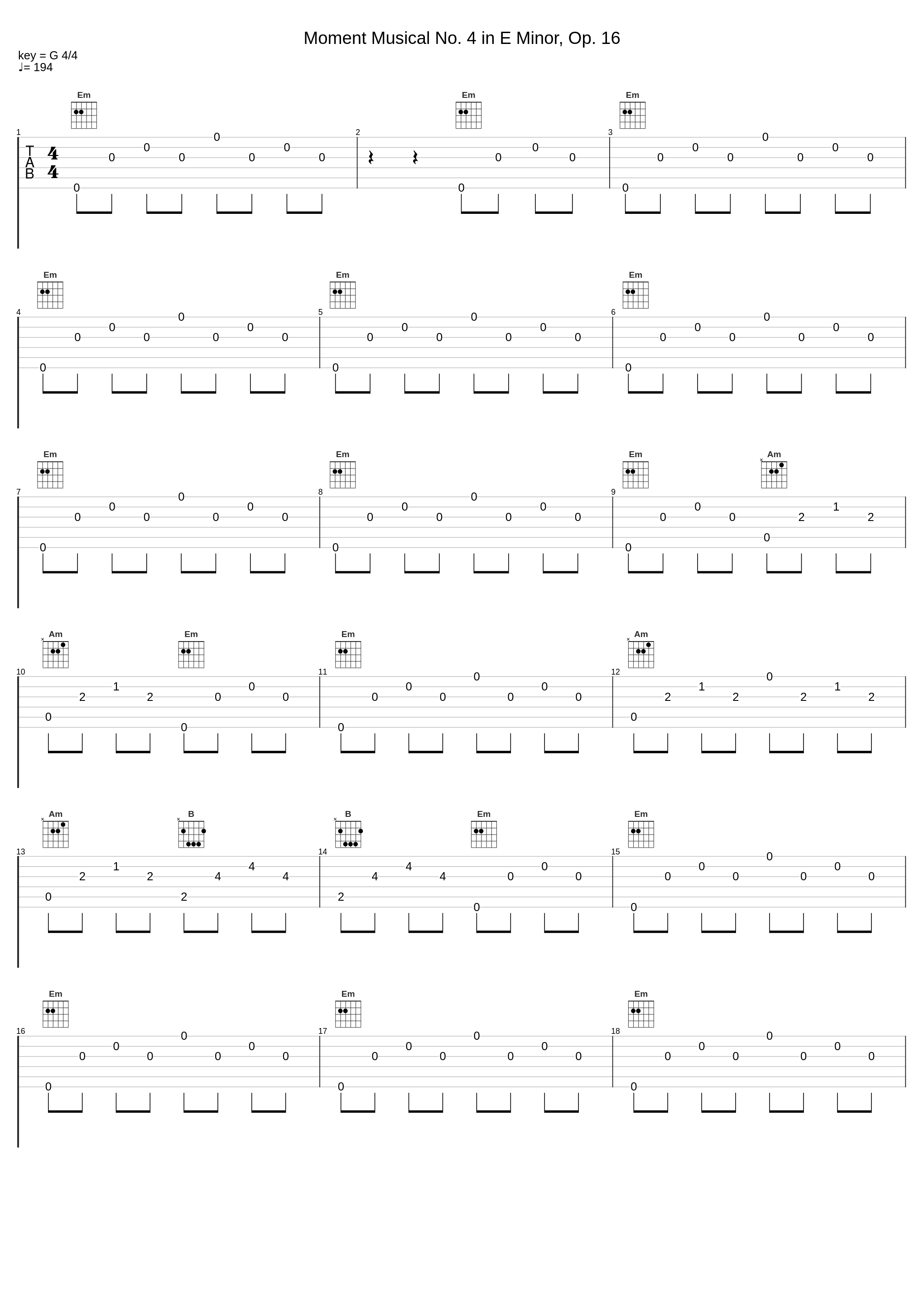 Moment Musical No. 4 in E Minor, Op. 16_Justin James_1