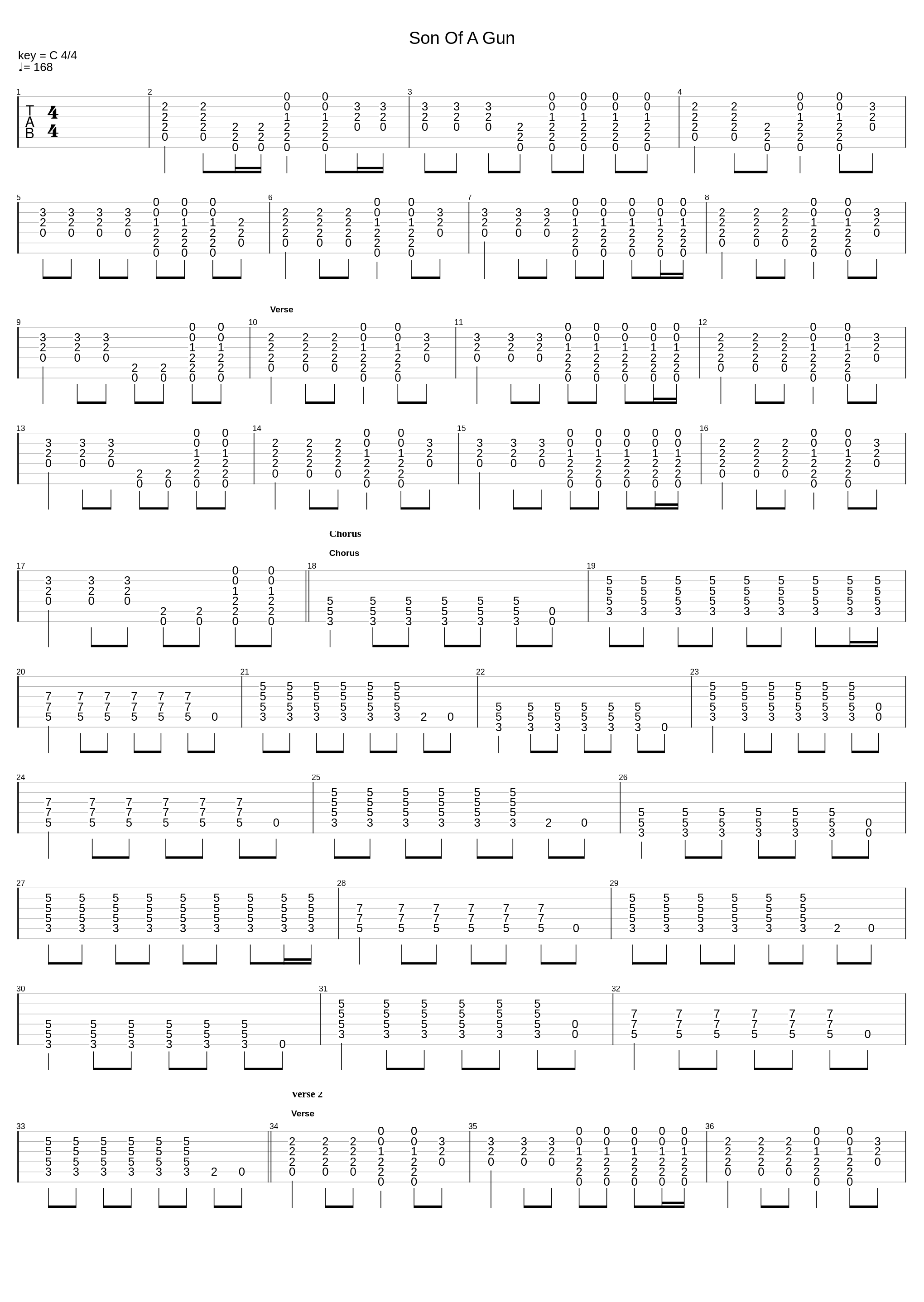 Son Of Gun (Full Tab)_Nirvana_1