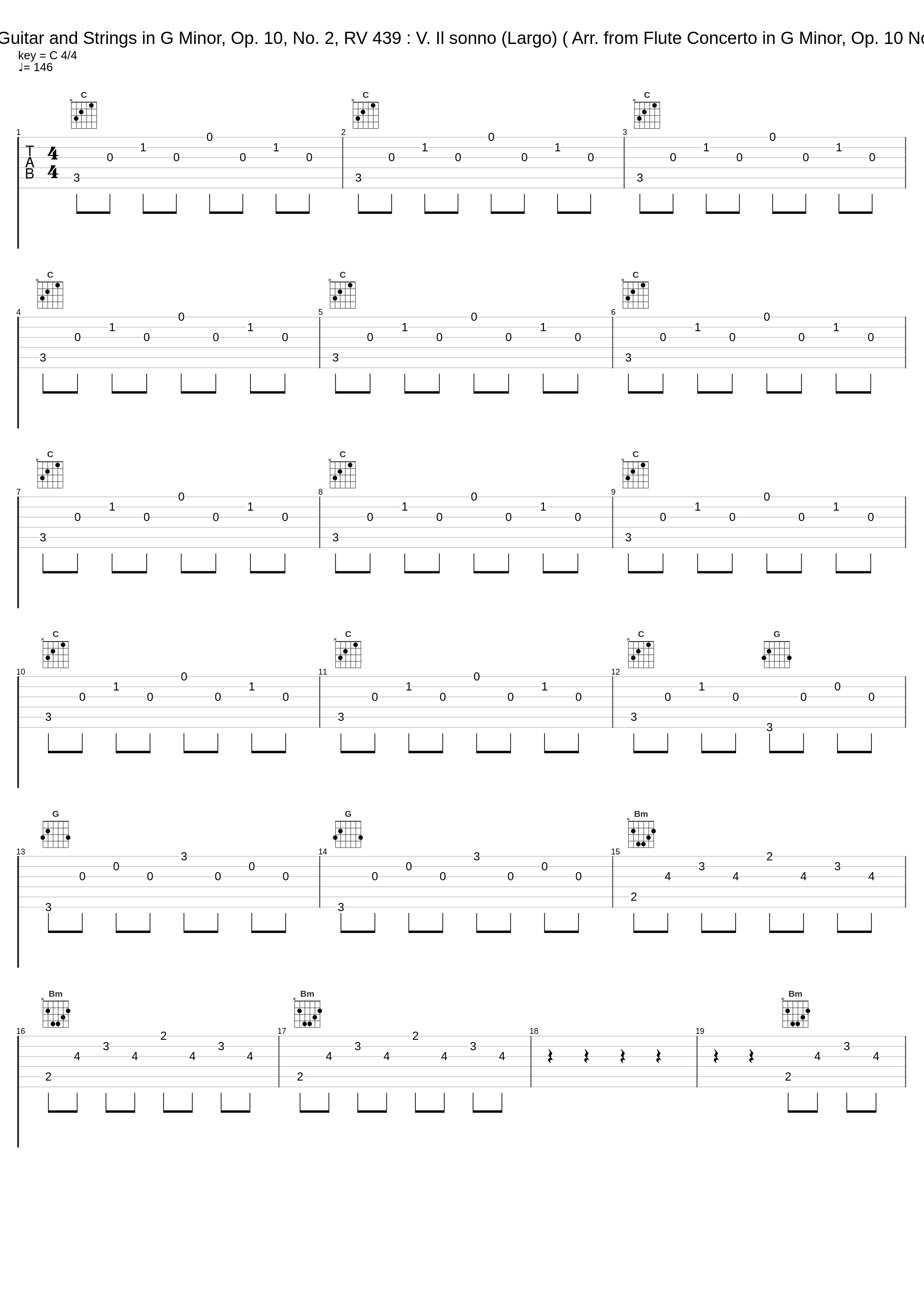 Concerto for Guitar and Strings in G Minor, Op. 10, No. 2, RV 439 : V. Il sonno (Largo) ( Arr. from Flute Concerto in G Minor, Op. 10 No. 2, RV 439 )_Pepe Romero,I Musici_1