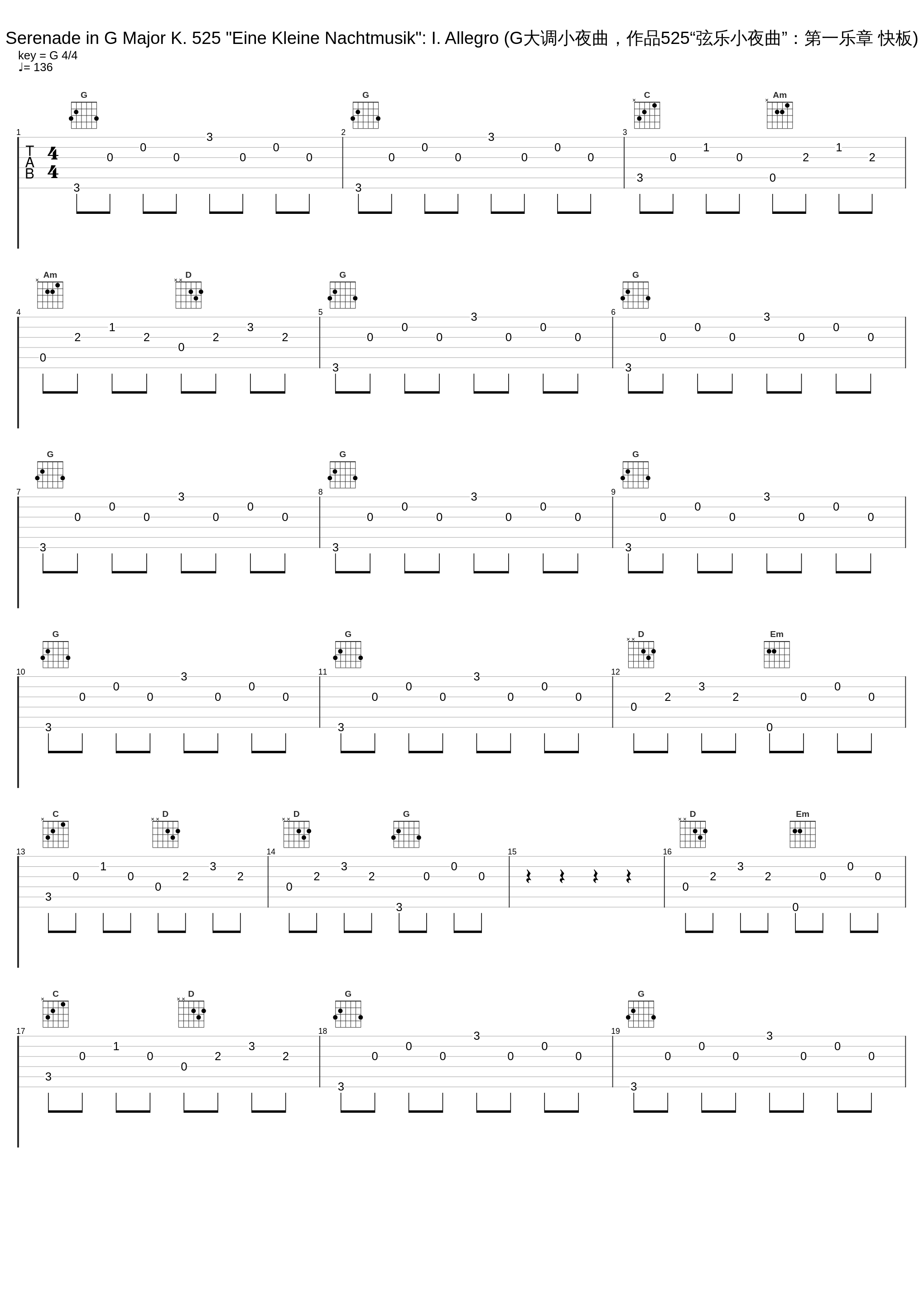 Serenade in G Major K. 525 "Eine Kleine Nachtmusik": I. Allegro (G大调小夜曲，作品525“弦乐小夜曲”：第一乐章 快板)_James Last_1