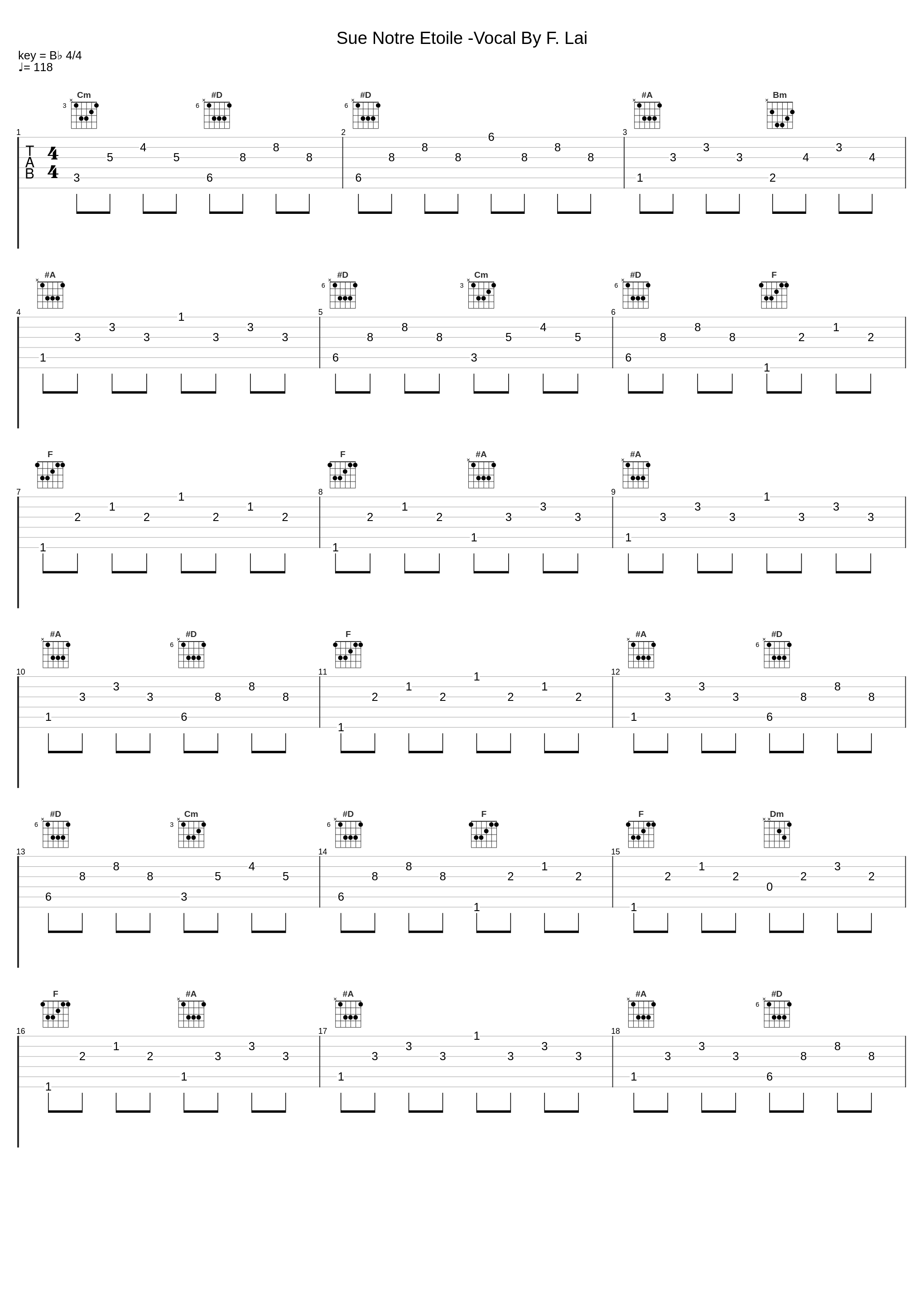 Sue Notre Etoile -Vocal By F. Lai_Francis Lai_1