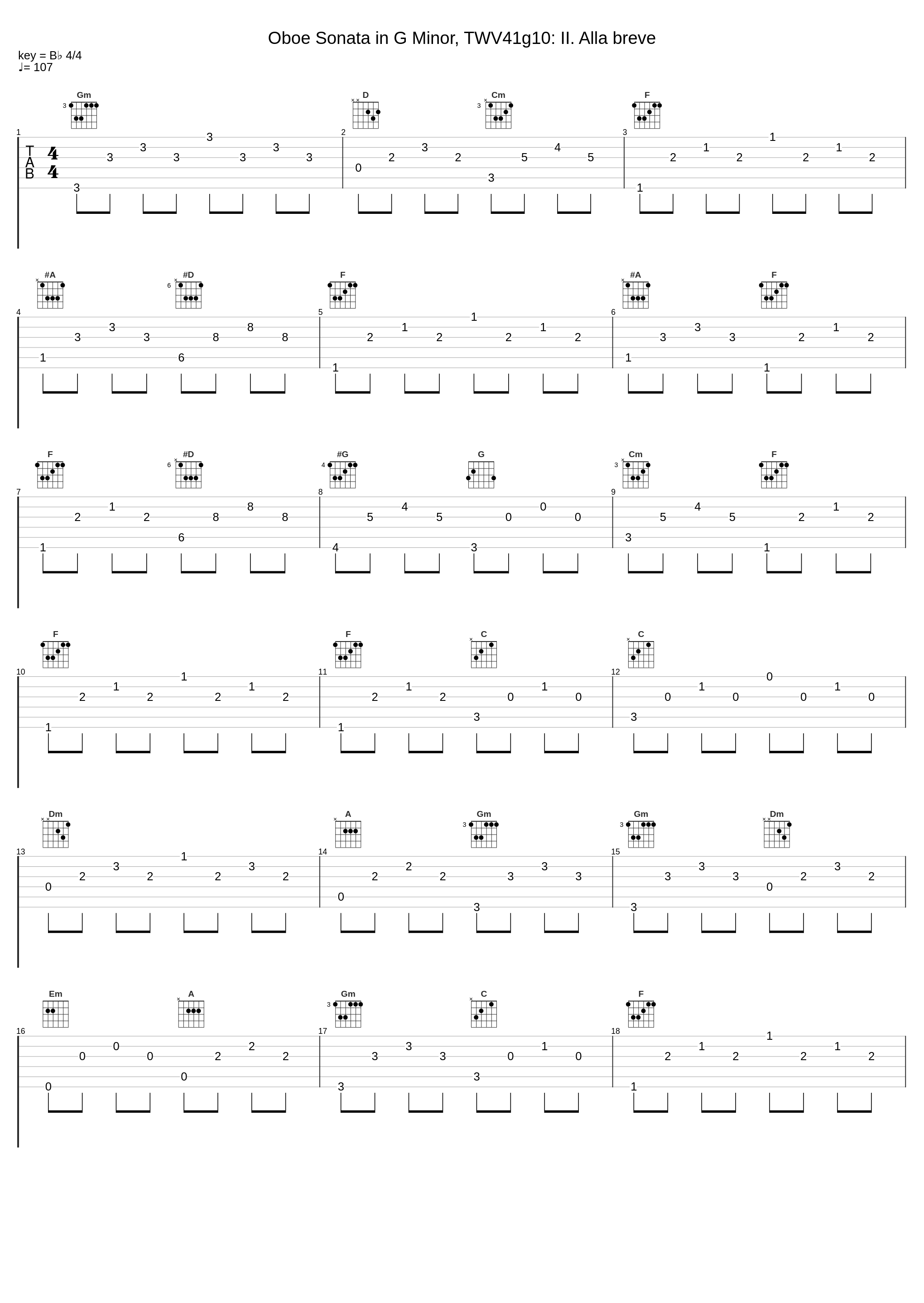 Oboe Sonata in G Minor, TWV41g10: II. Alla breve_Sarah Francis_1