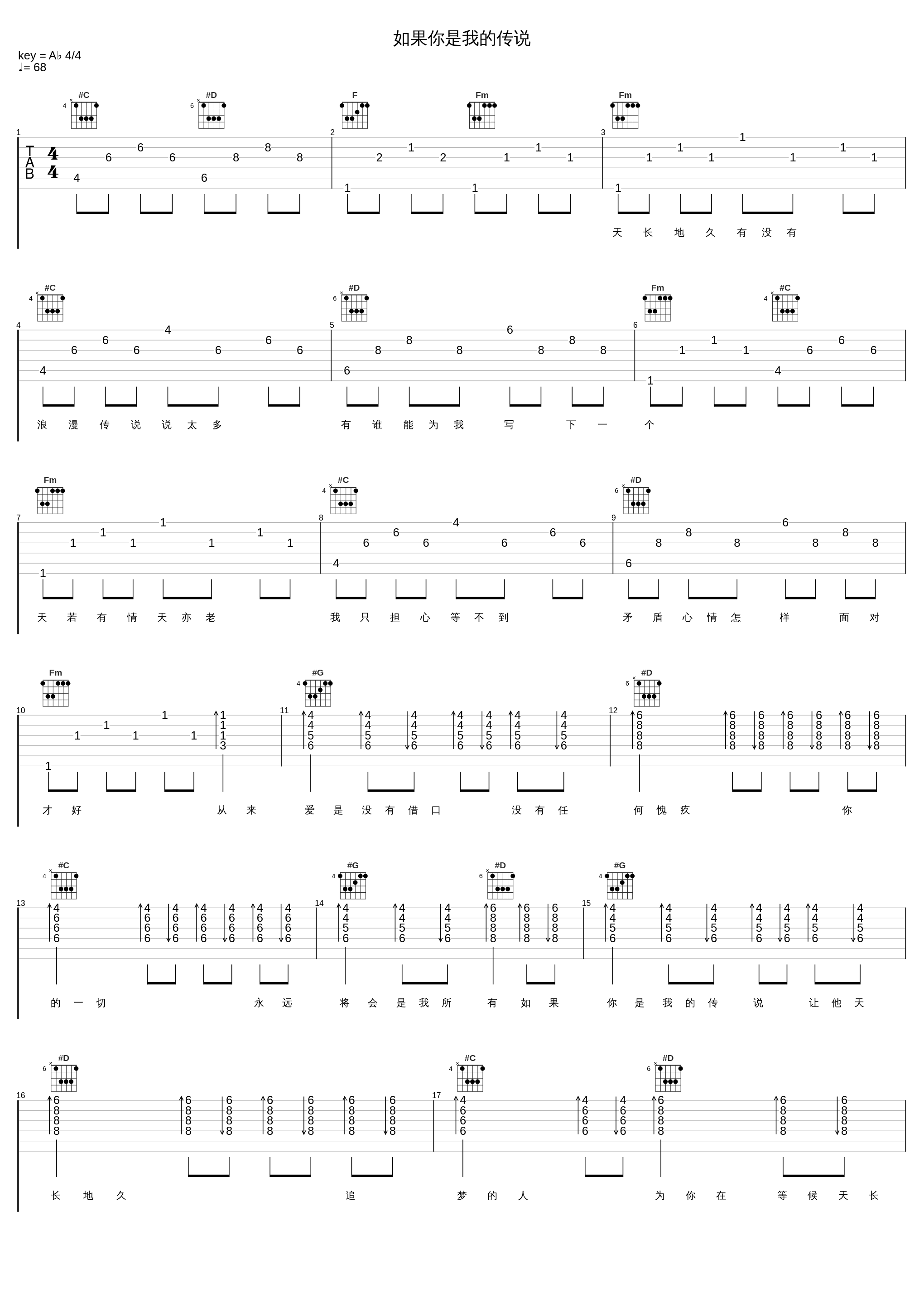 如果你是我的传说_吉他的天空_1