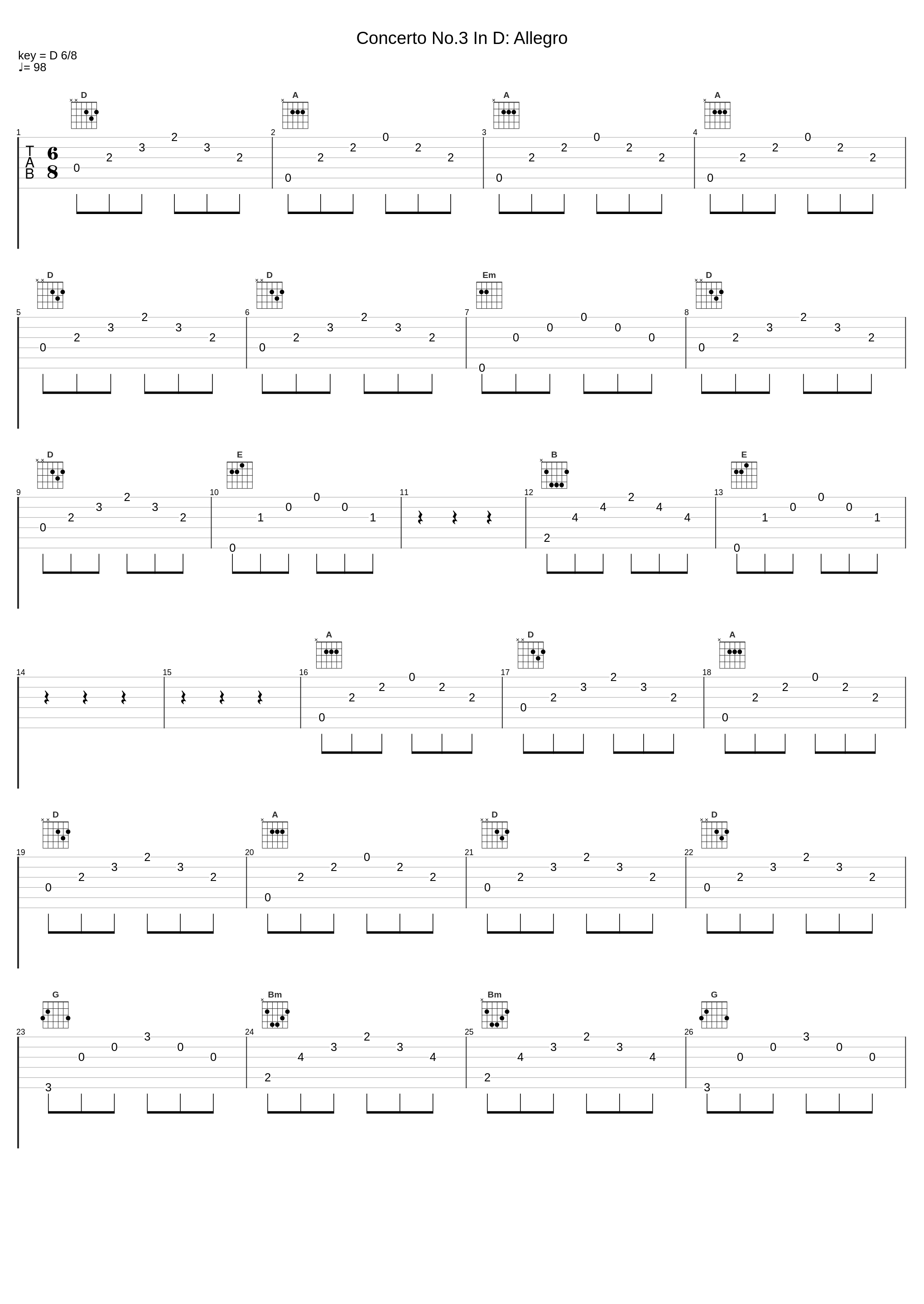 Concerto No.3 In D: Allegro_Francis Lai_1