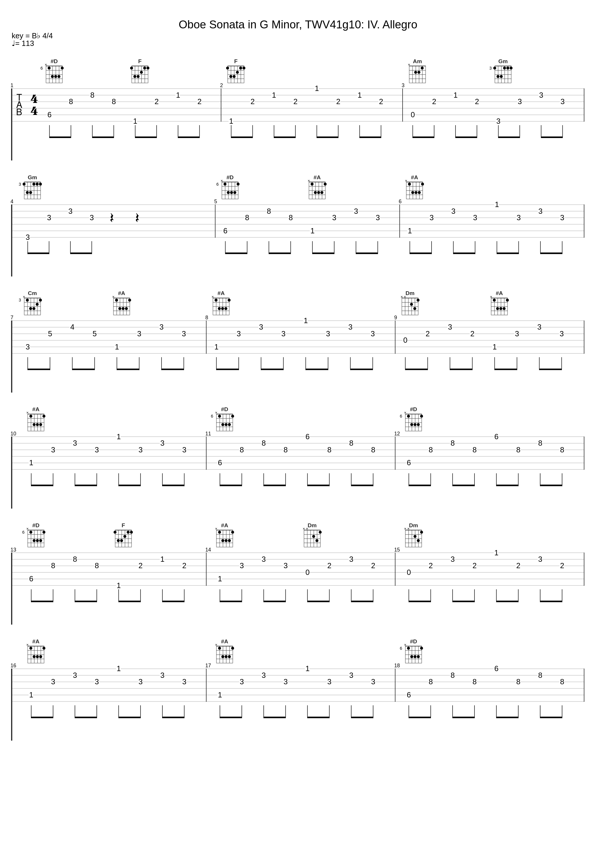 Oboe Sonata in G Minor, TWV41g10: IV. Allegro_Sarah Francis_1