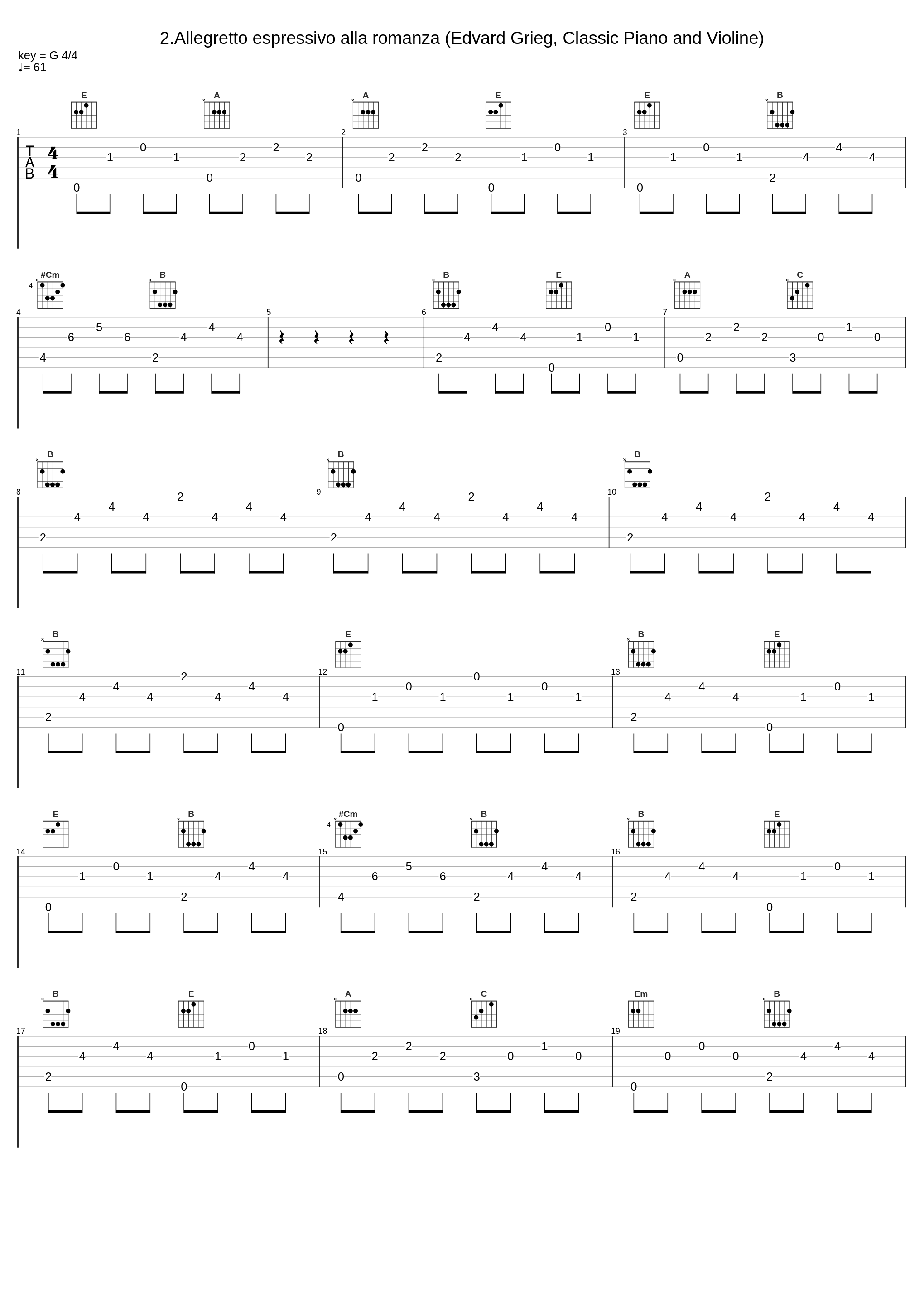 2.Allegretto espressivo alla romanza (Edvard Grieg, Classic Piano and Violine)_Edvard Grieg_1