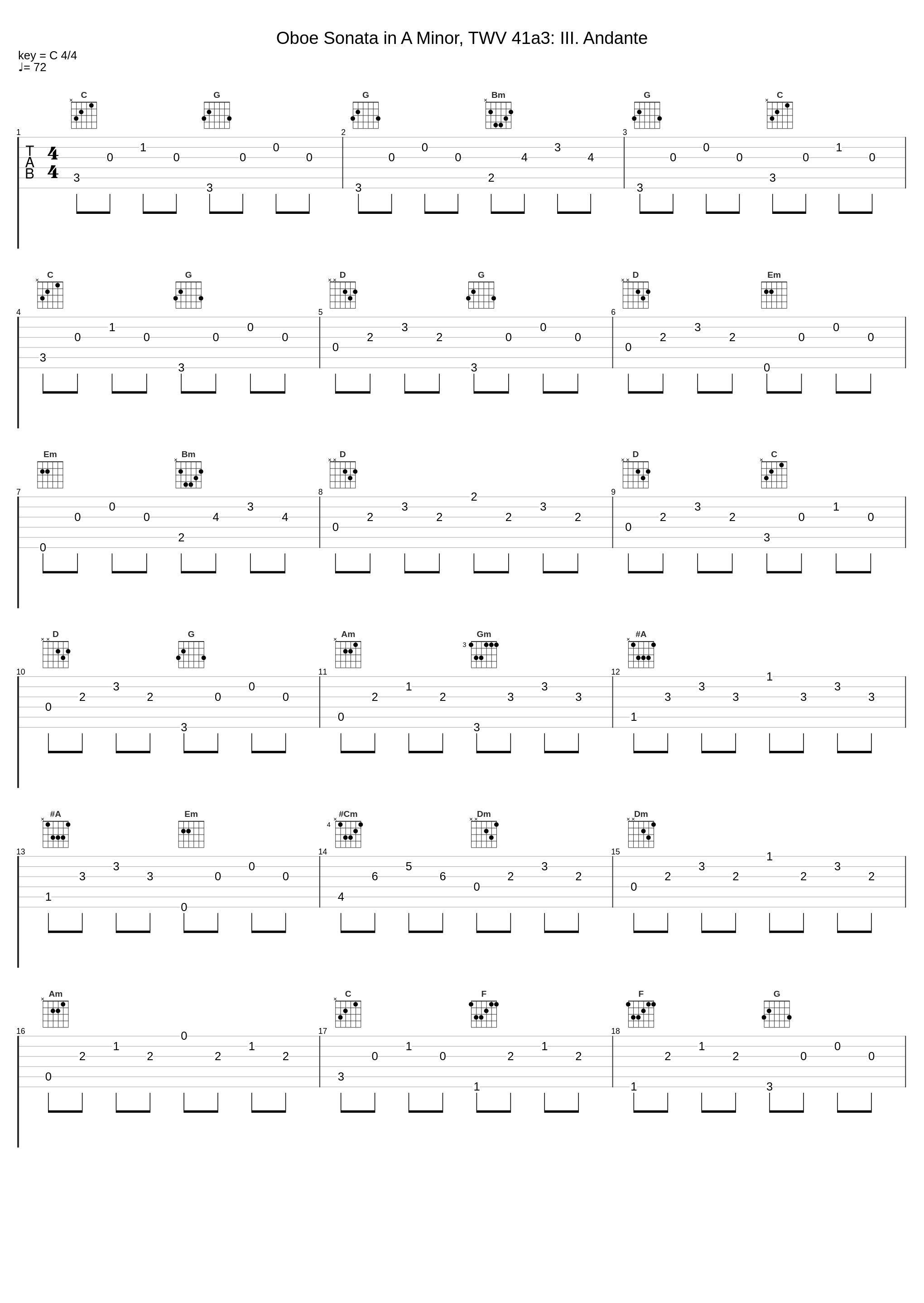 Oboe Sonata in A Minor, TWV 41a3: III. Andante_Sarah Francis_1