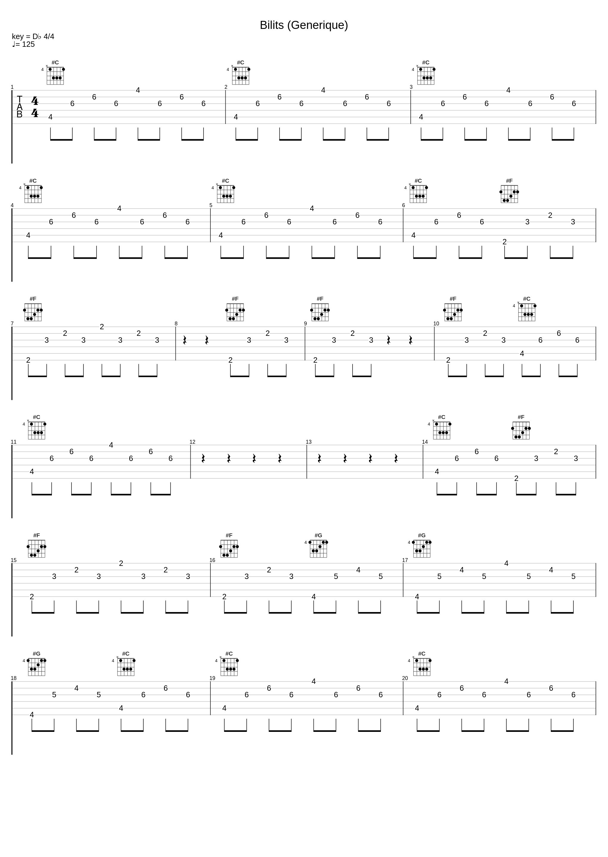 Bilits (Generique)_Francis Lai_1