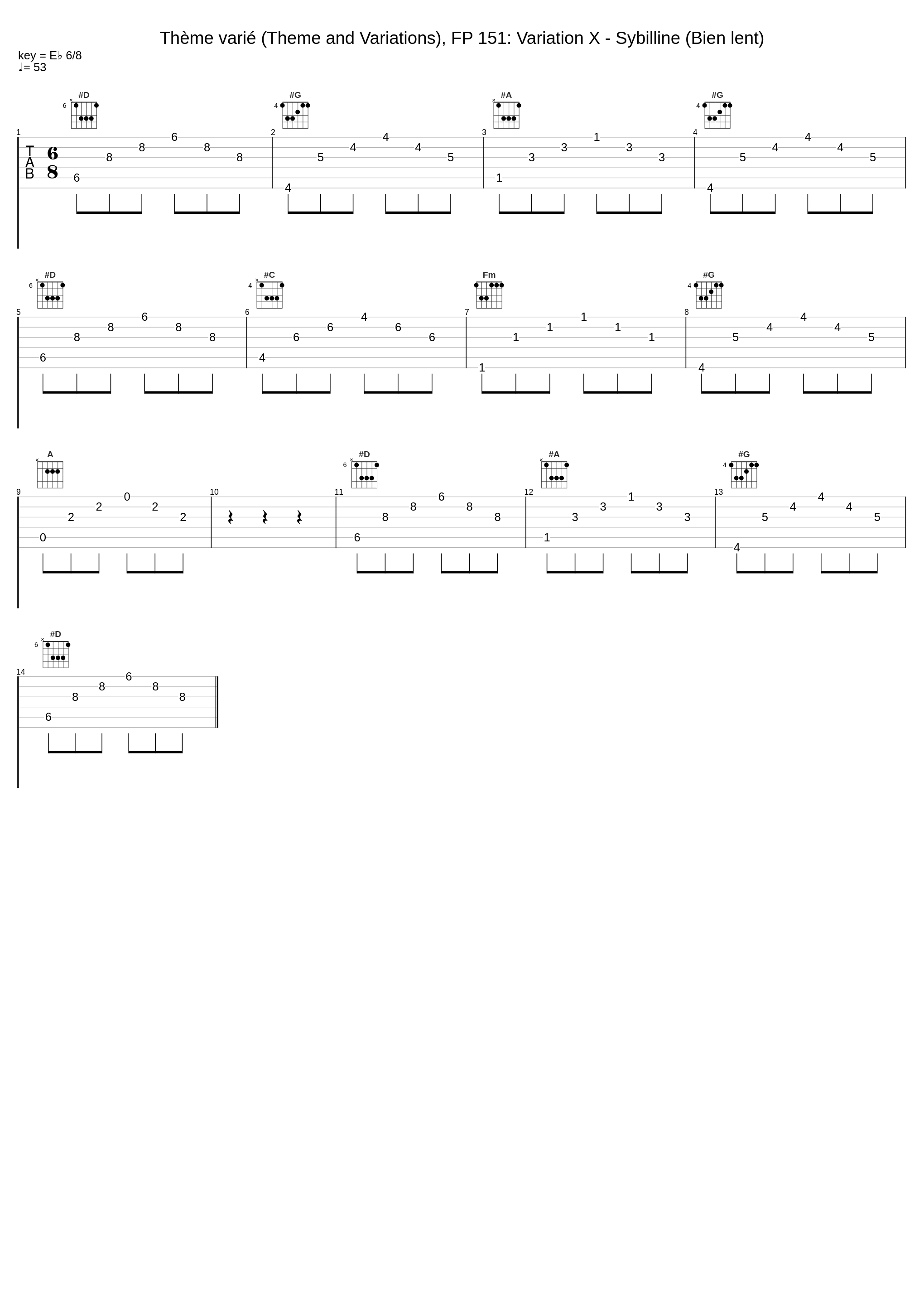 Thème varié (Theme and Variations), FP 151: Variation X - Sybilline (Bien lent)_Francis Poulenc,Antony Gray_1