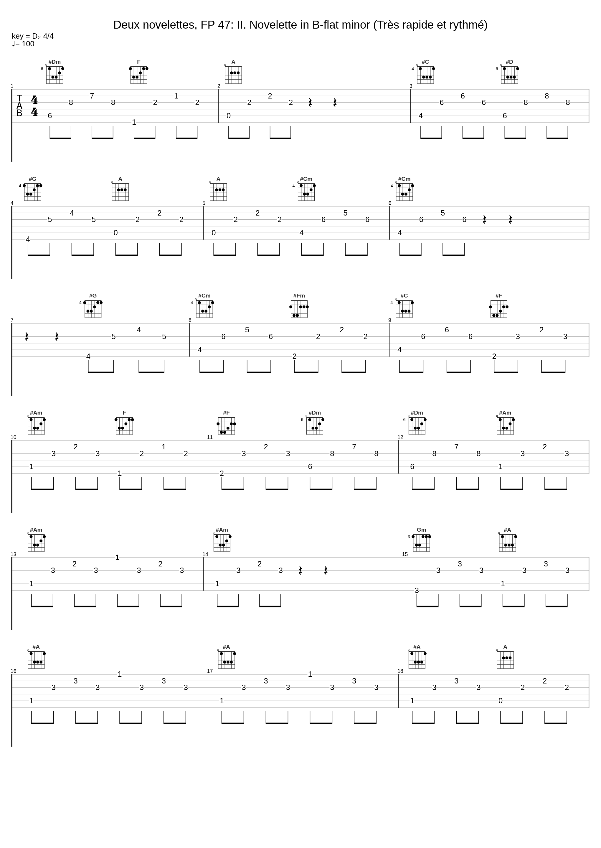 Deux novelettes, FP 47: II. Novelette in B-flat minor (Très rapide et rythmé)_Francis Poulenc,Antony Gray_1