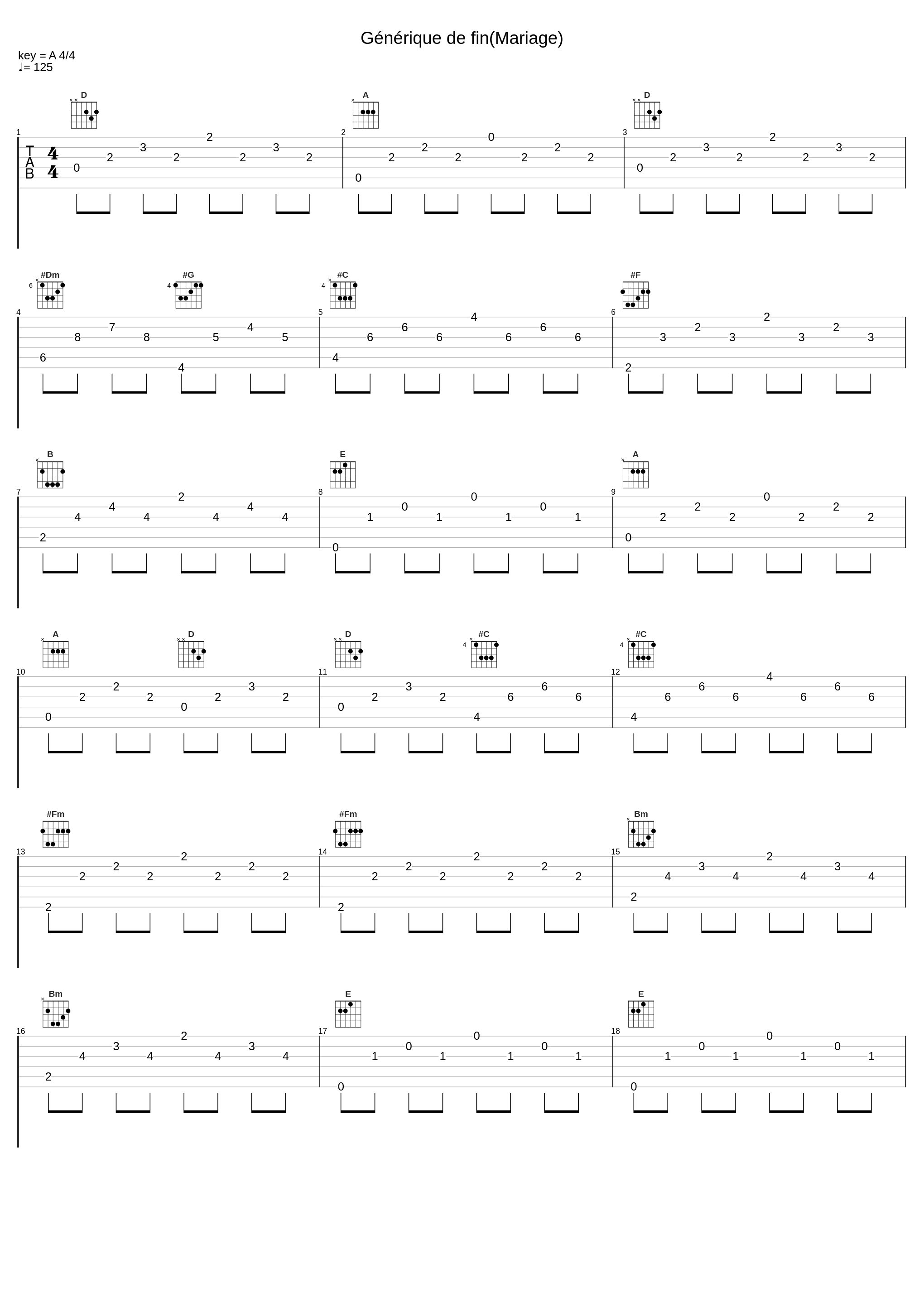 Générique de fin(Mariage)_Francis Lai_1
