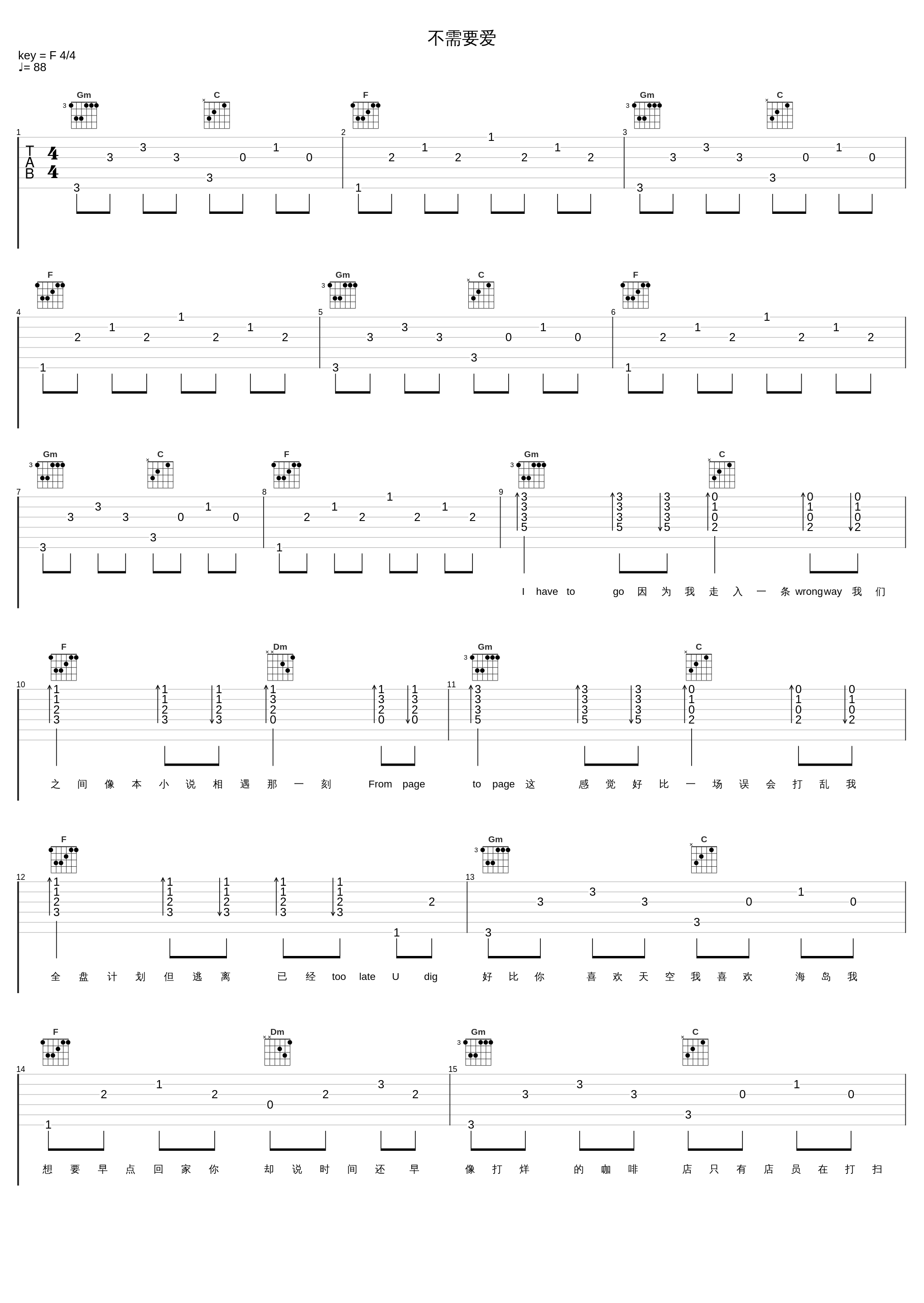 不需要爱_A1 TRIP,罗凯元（SUPER KY）_1