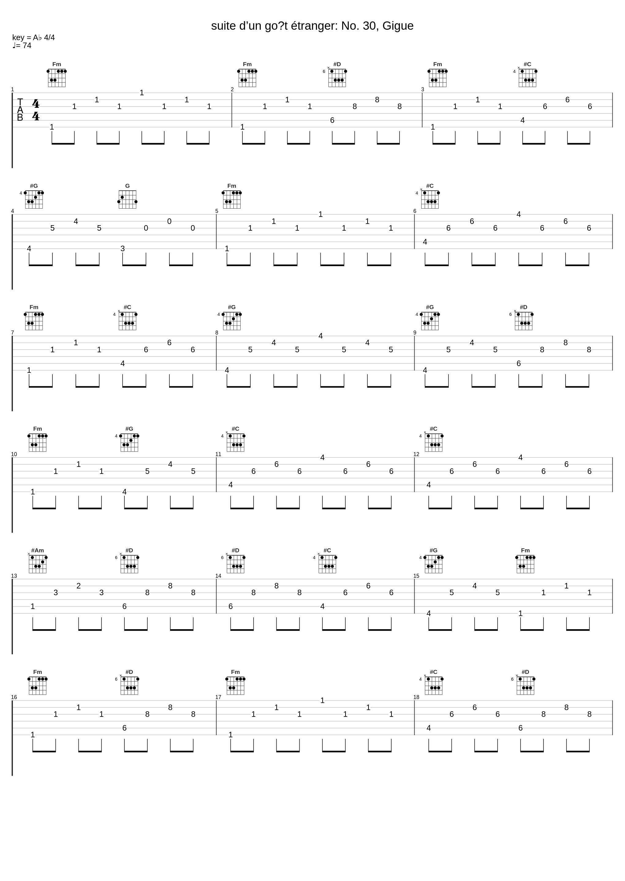 suite d’un goût étranger: No. 30, Gigue_Francois Joubert-Caillet,L'Achéron,Marin Marais_1