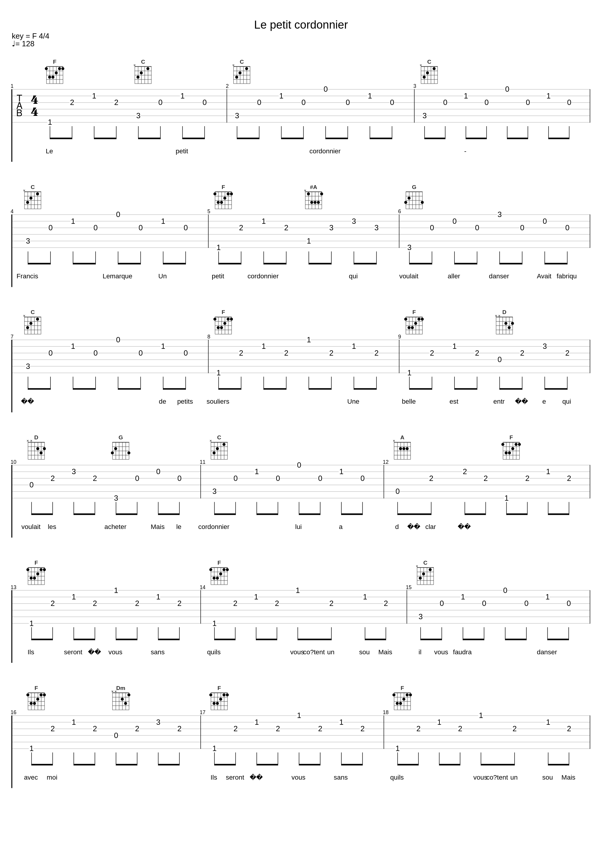 Le petit cordonnier_Francis Lemarque_1