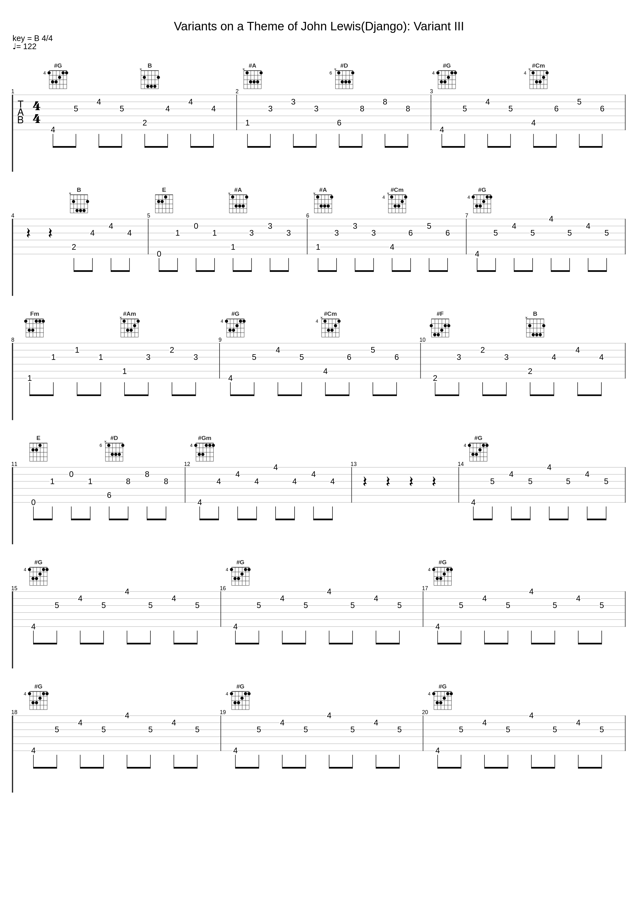 Variants on a Theme of John Lewis(Django): Variant III_John Lewis_1