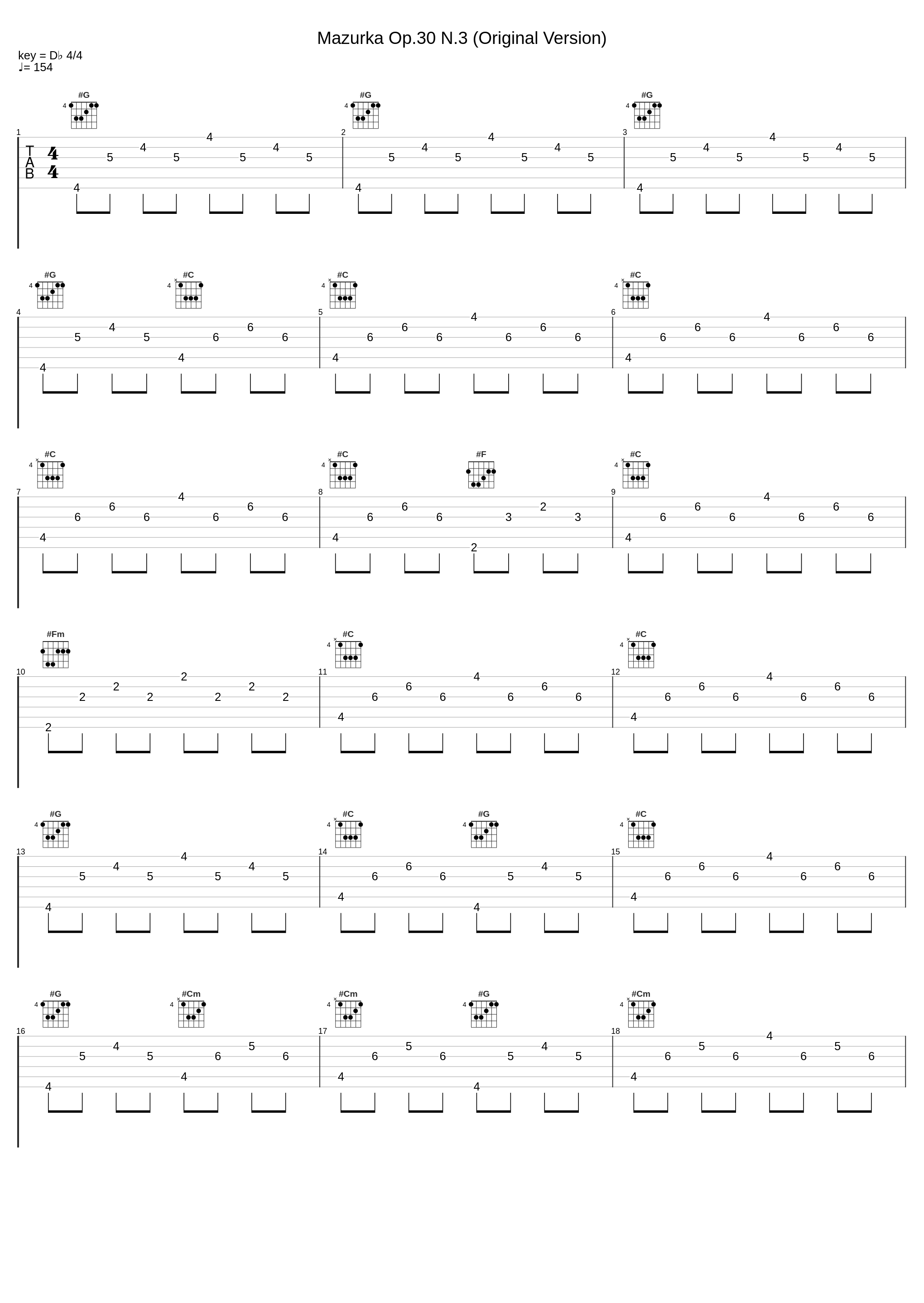 Mazurka Op.30 N.3 (Original Version)_Frédéric Chopin,C Red_1