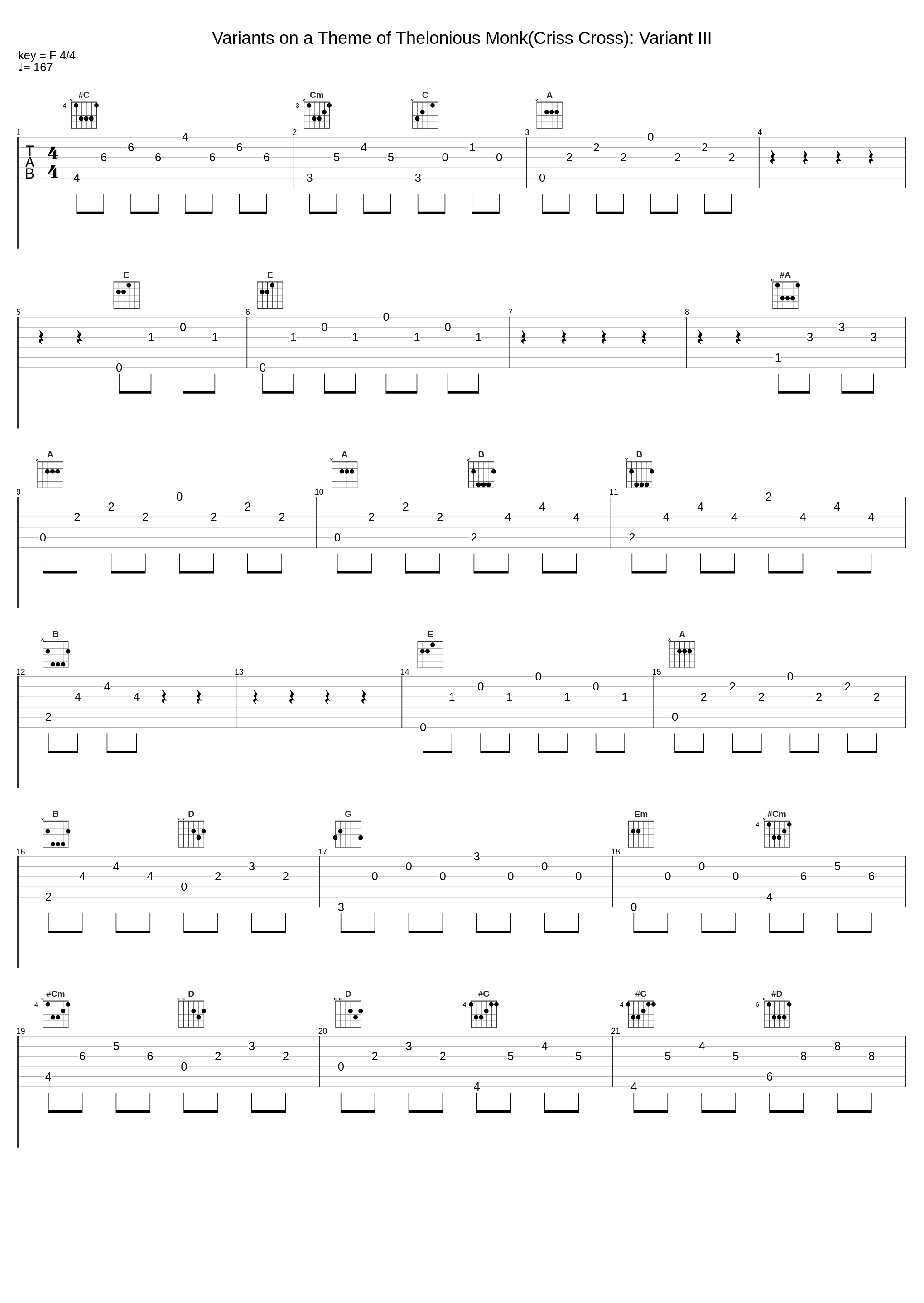 Variants on a Theme of Thelonious Monk(Criss Cross): Variant III_John Lewis_1