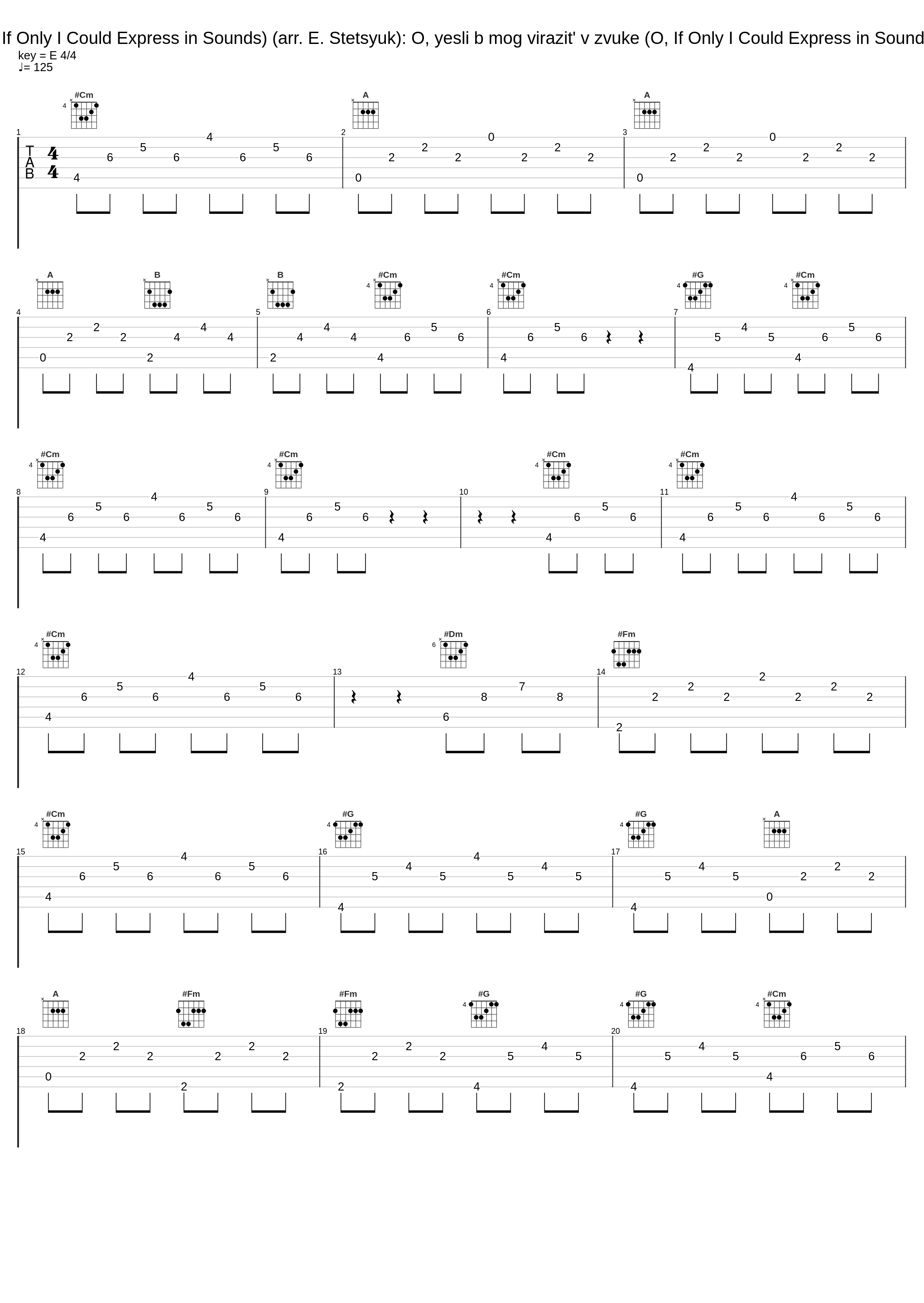 O, yesli b mog virazit' v zvuke (O, If Only I Could Express in Sounds) (arr. E. Stetsyuk): O, yesli b mog virazit' v zvuke (O, If Only I Could Express in Sounds) (arr. for baritone and orchestra)_Dmitri Hvorostovsky,Style of Five,Moscow Chamber Orchestra,Constantine Orbelian_1