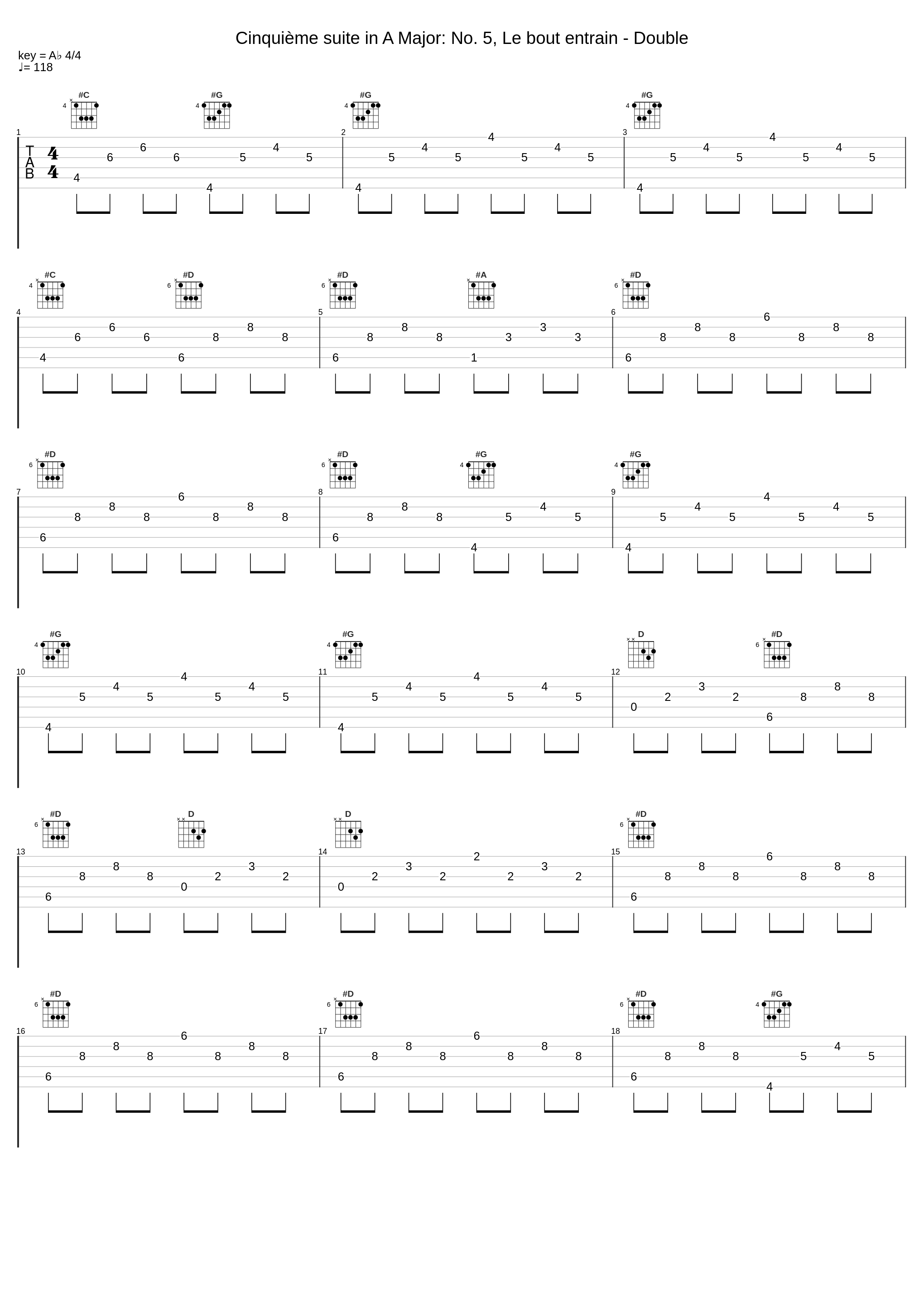 Cinquième suite in A Major: No. 5, Le bout entrain - Double_Francois Joubert-Caillet,L'Achéron,Marin Marais_1