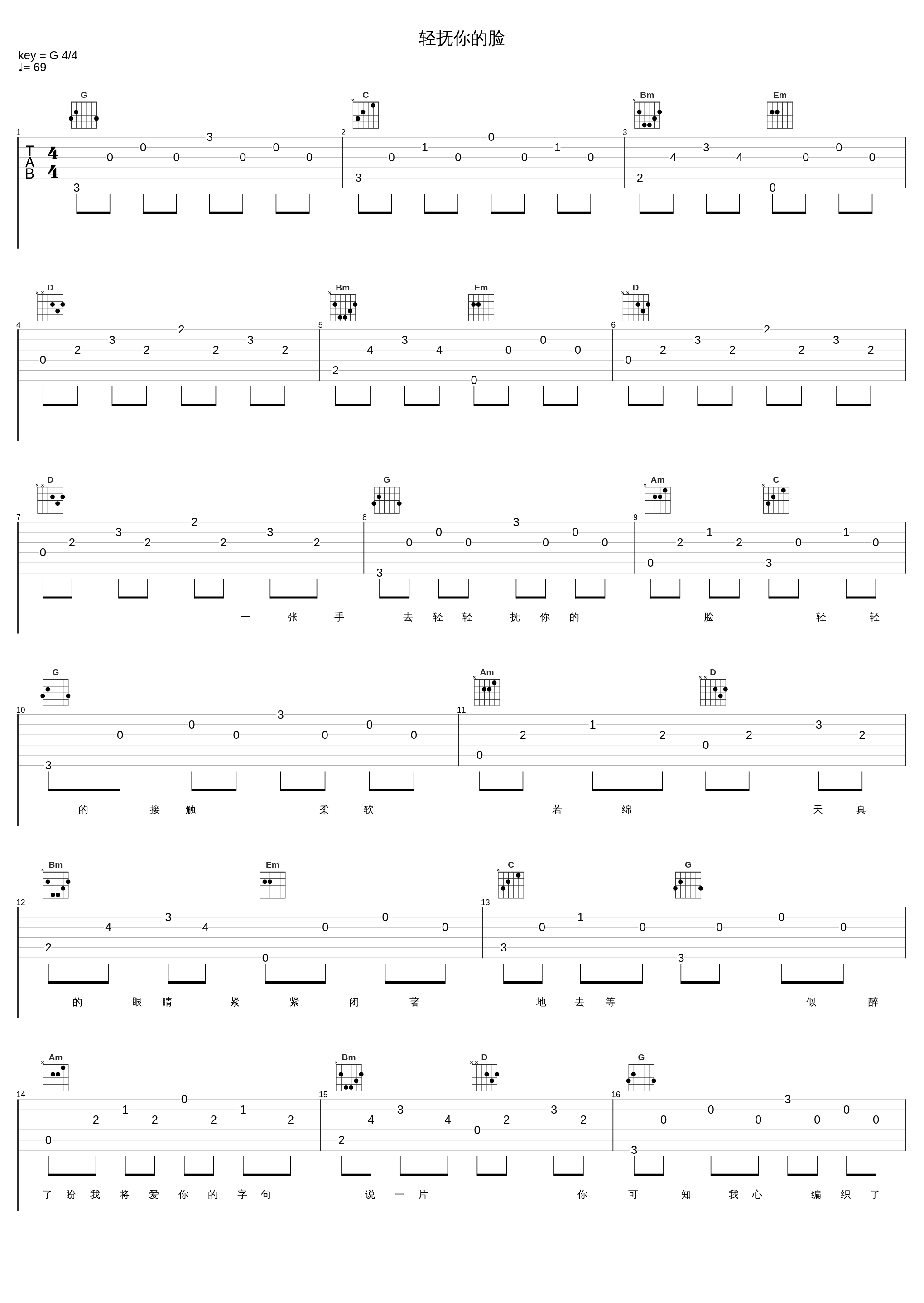 轻抚你的脸_张学友_1