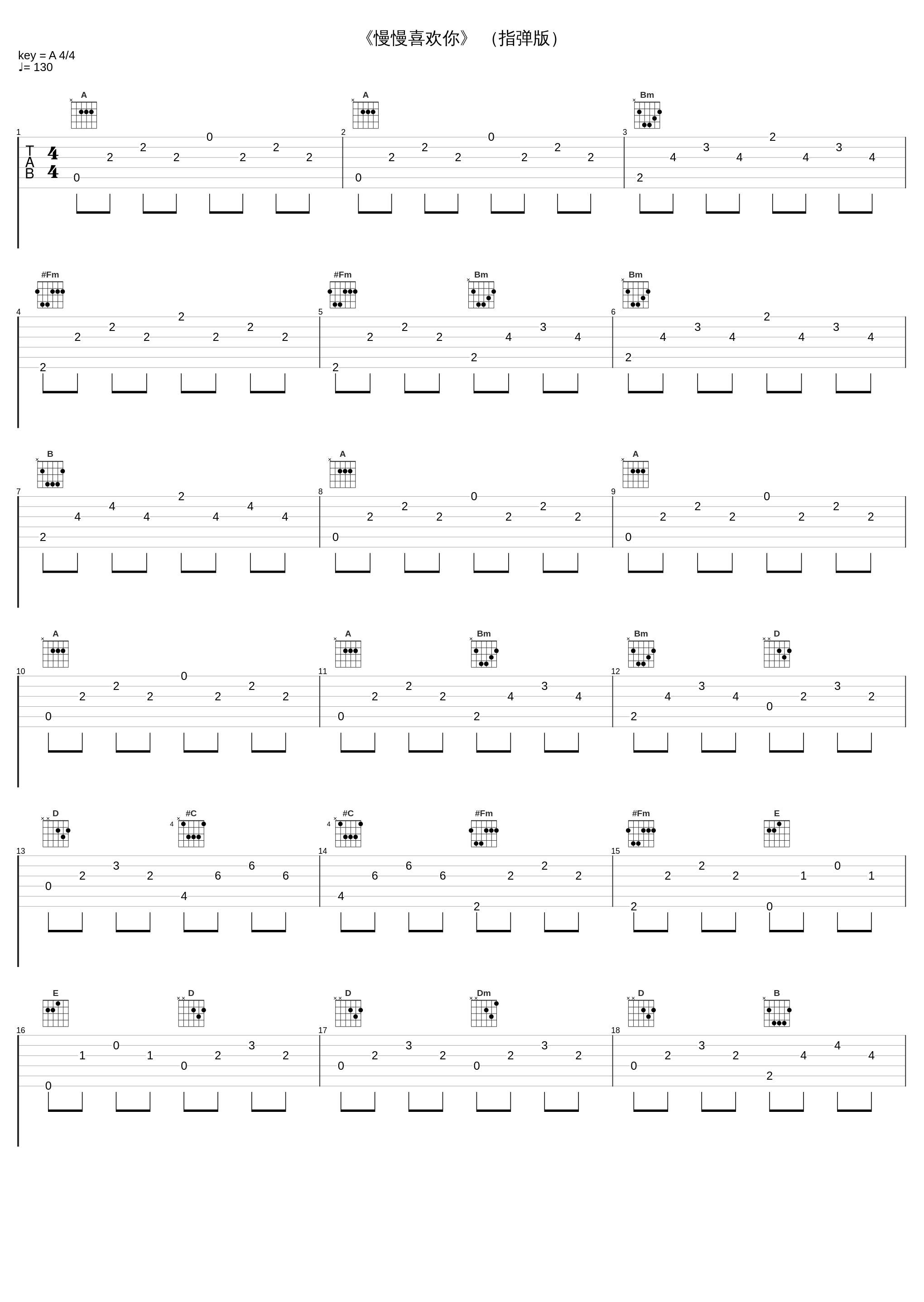 《慢慢喜欢你》 （指弹版）_汤文杰_1