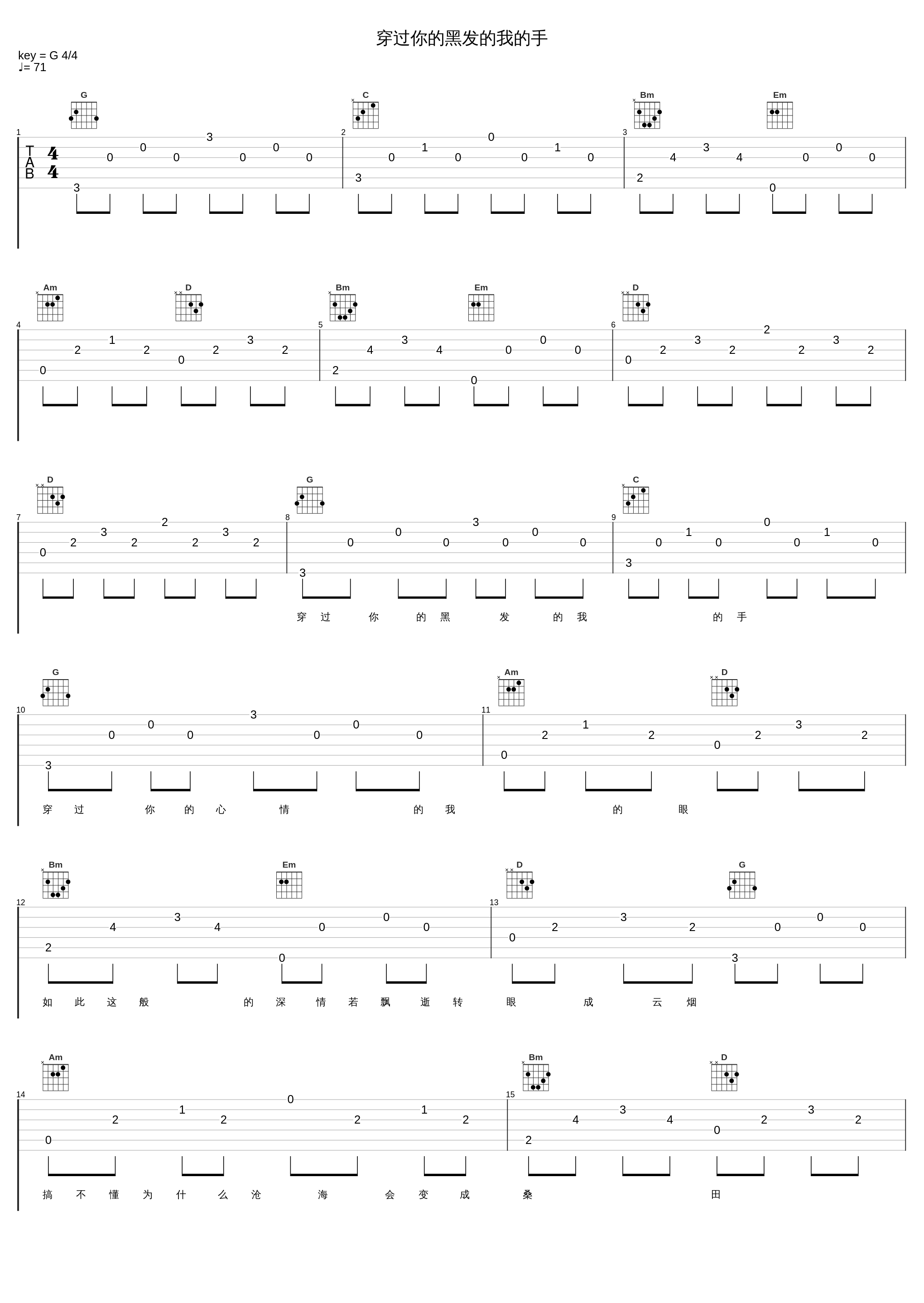 穿过你的黑发的我的手_张学友_1