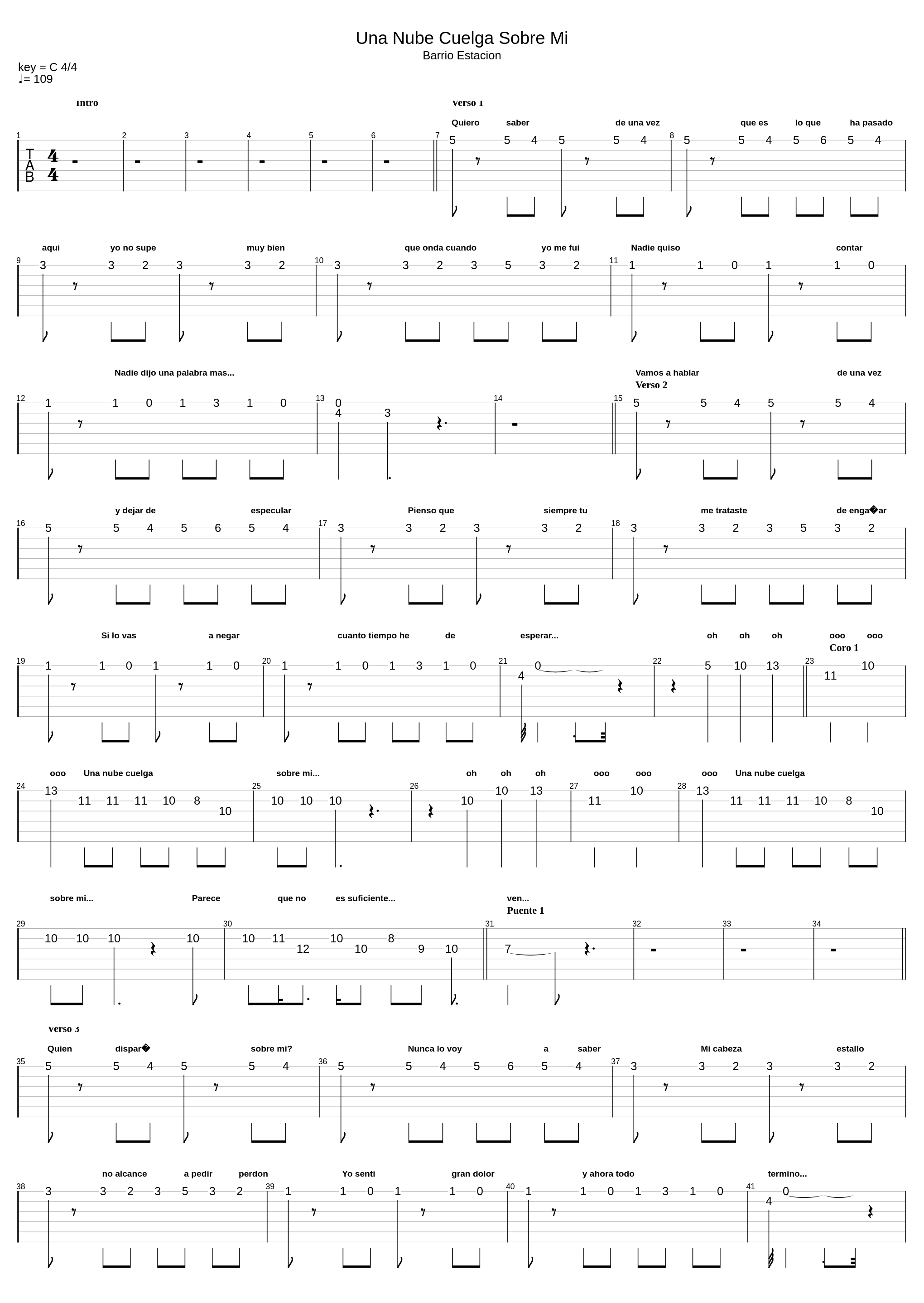 Una Nube Cuelga Sobre Mi_Los Bunkers_1