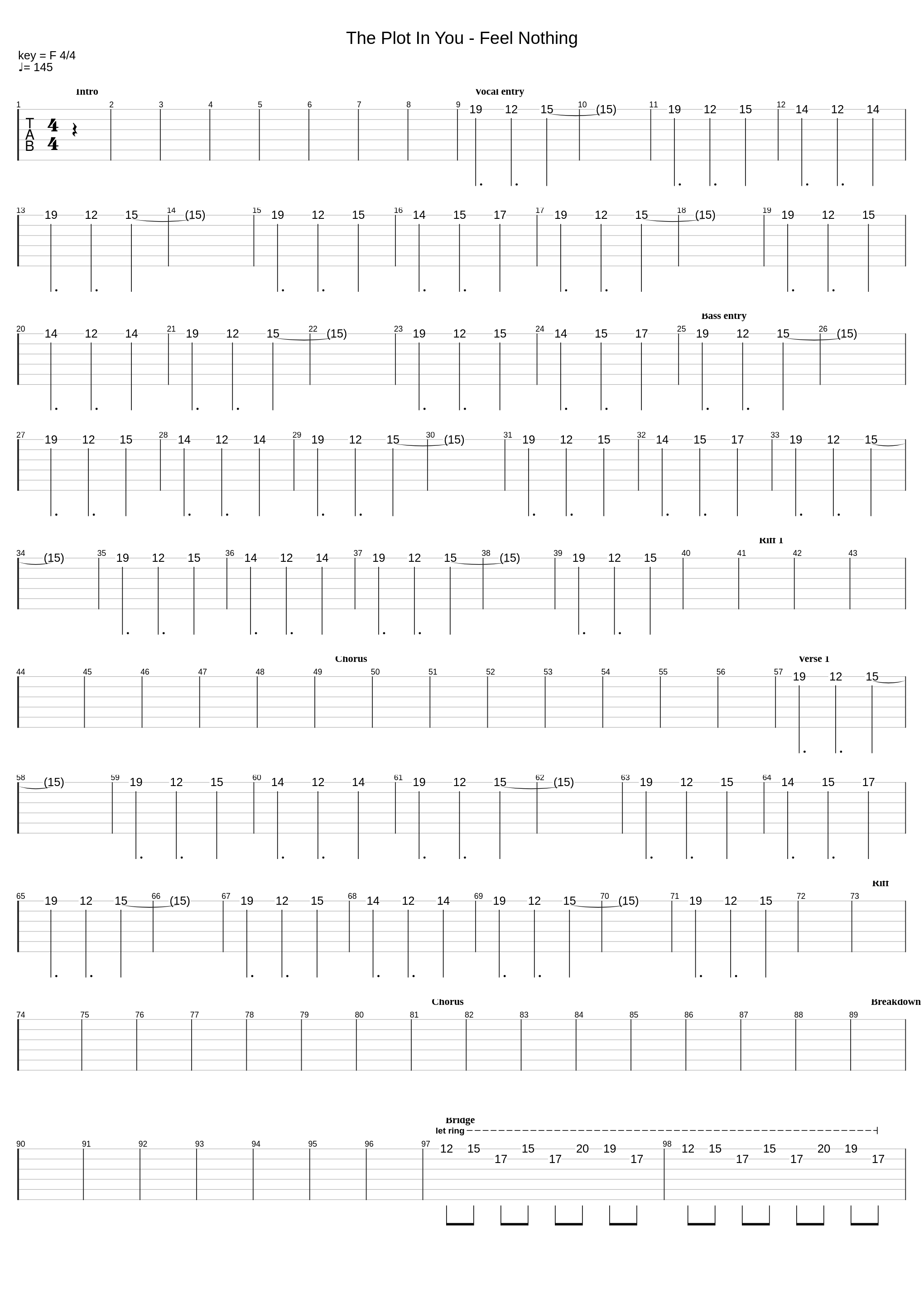 Feel Nothing (Correct Version)_The Plot In You_1