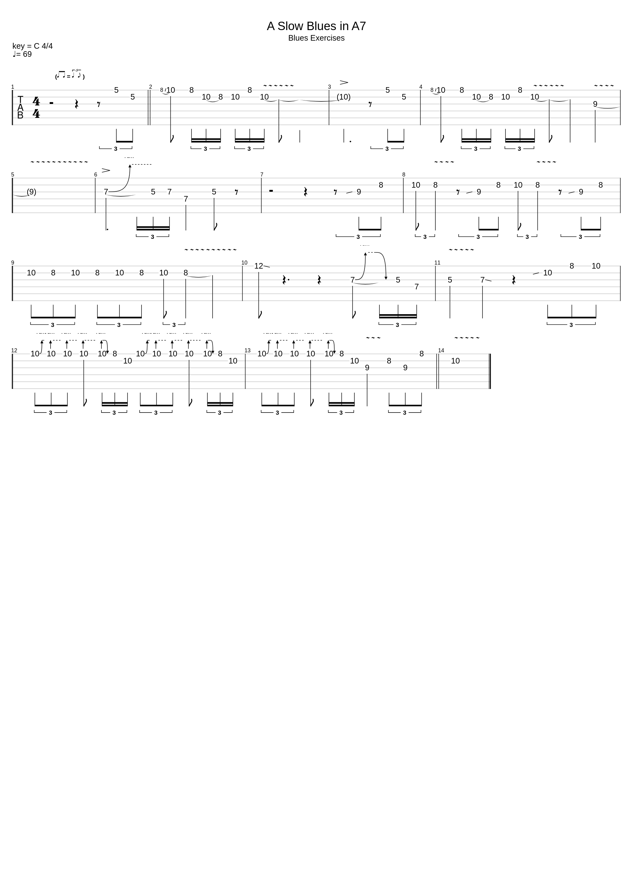 A Slow Blues in A7_Blues Exercises_1