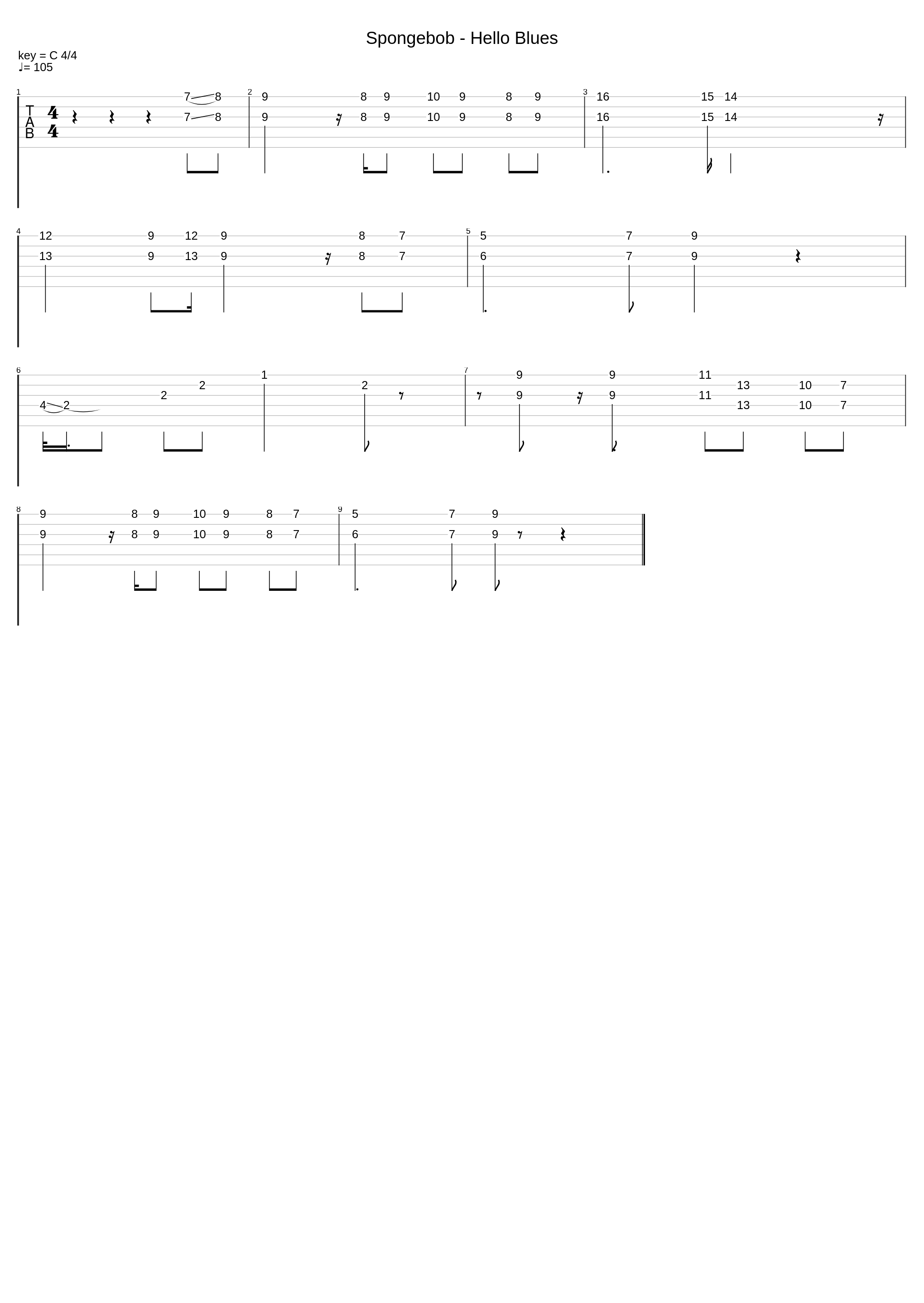 Spongebob - Hello Blues_Spongebob Soundtrack_1