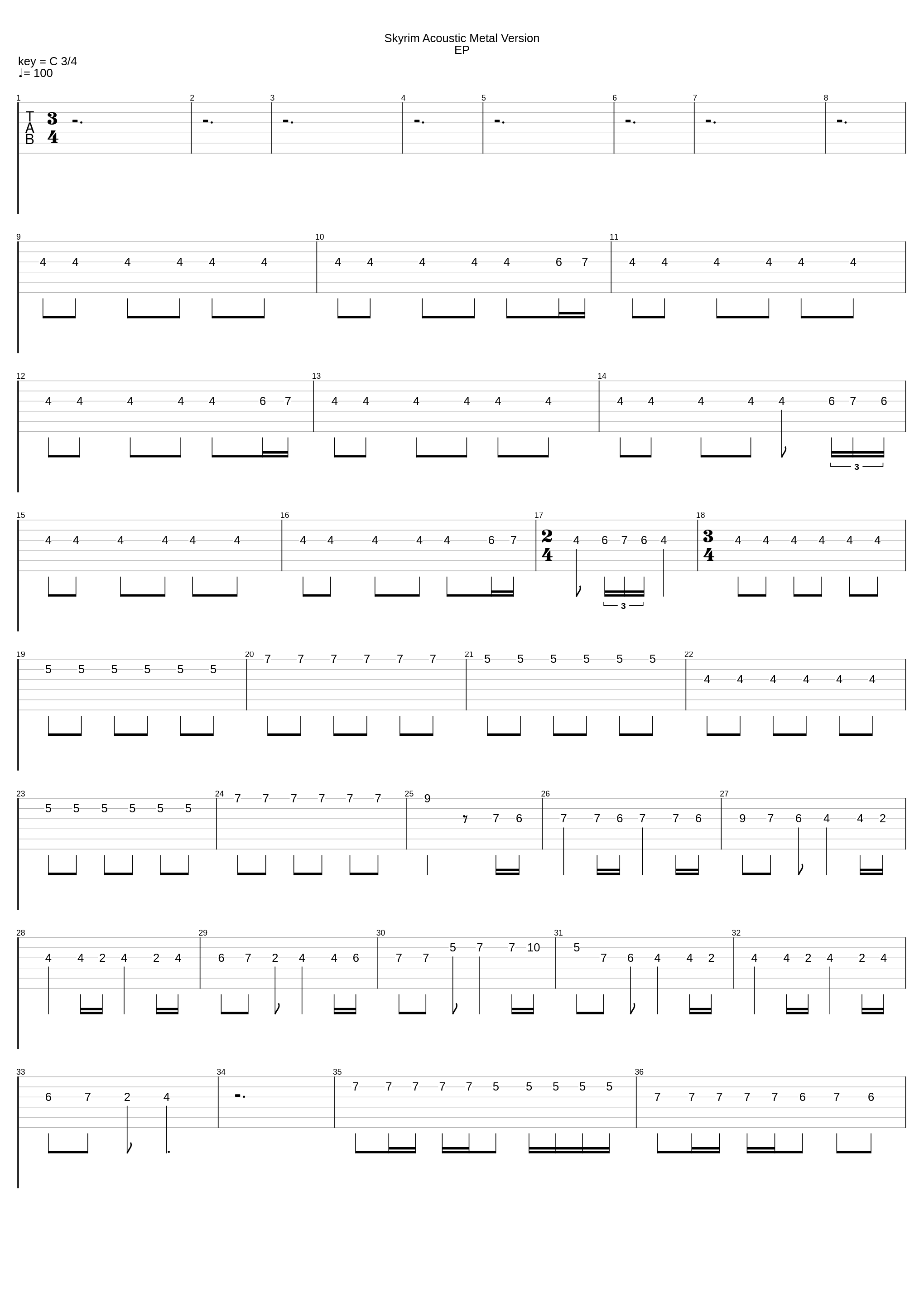 Sons Of Skyrim (Acoustic/Electric) [By pro_cro]_Skyrim Soundtrack_1