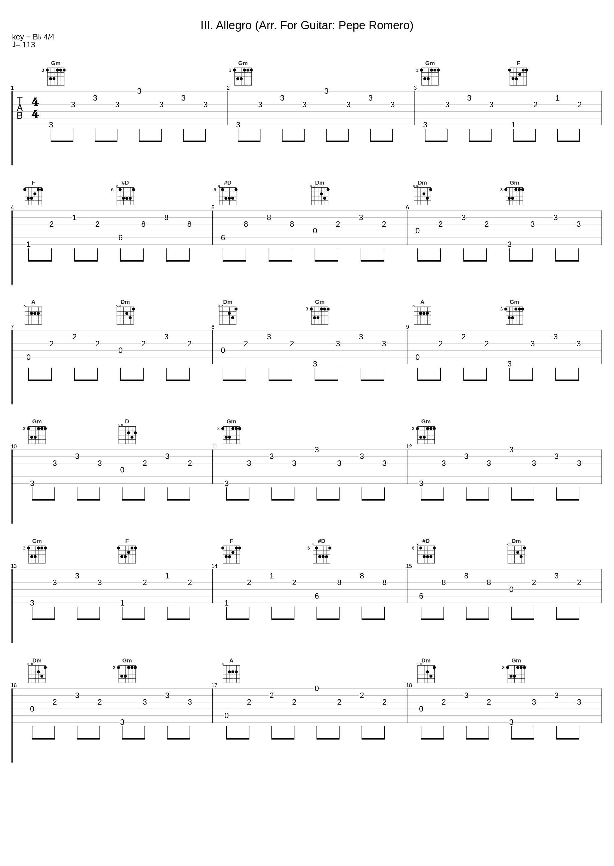 III. Allegro (Arr. For Guitar: Pepe Romero)_Pepe Romero,I Musici_1