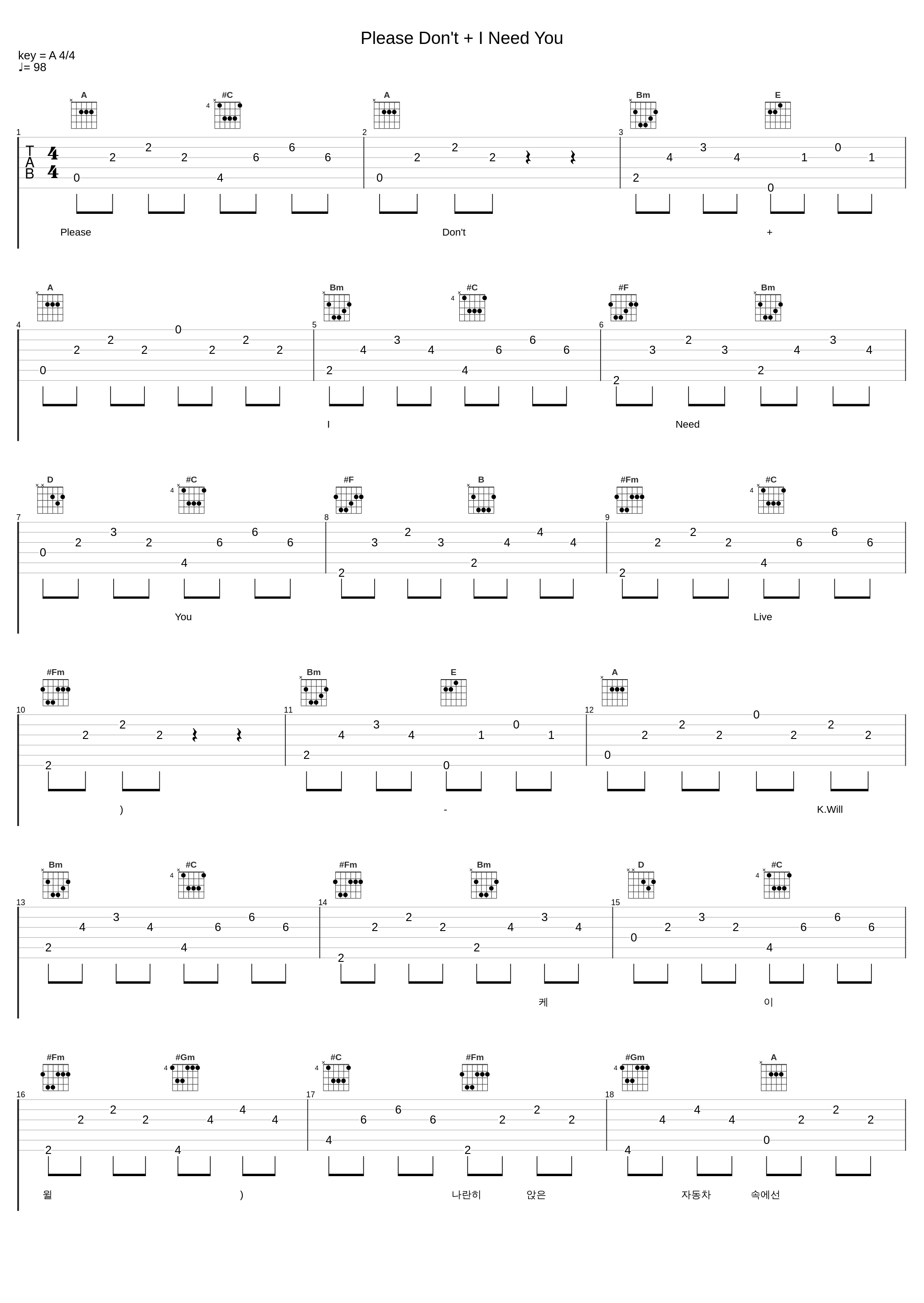 Please Don't + I Need You_K.Will_1