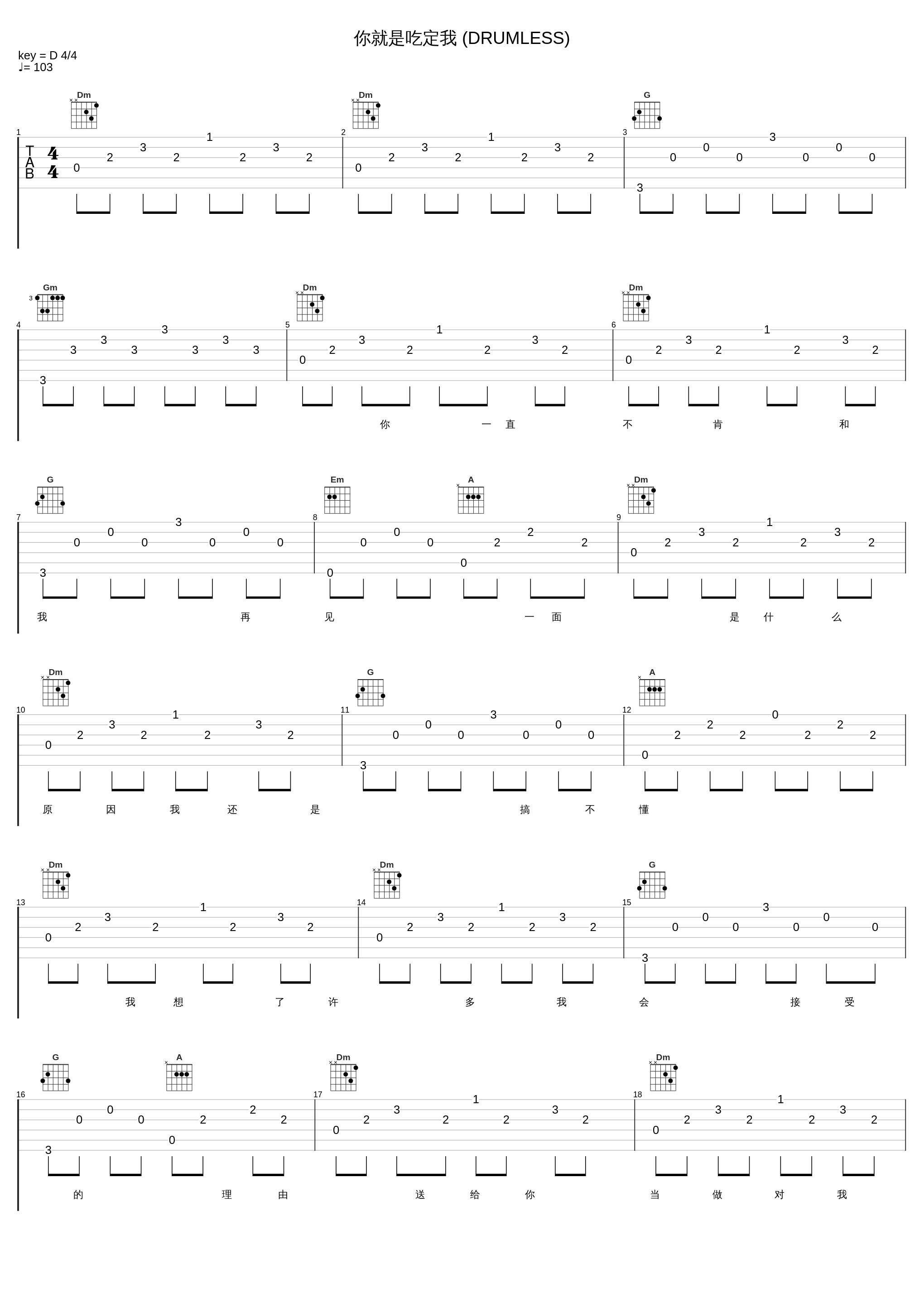 你就是吃定我 (DRUMLESS)_杨乃文_1