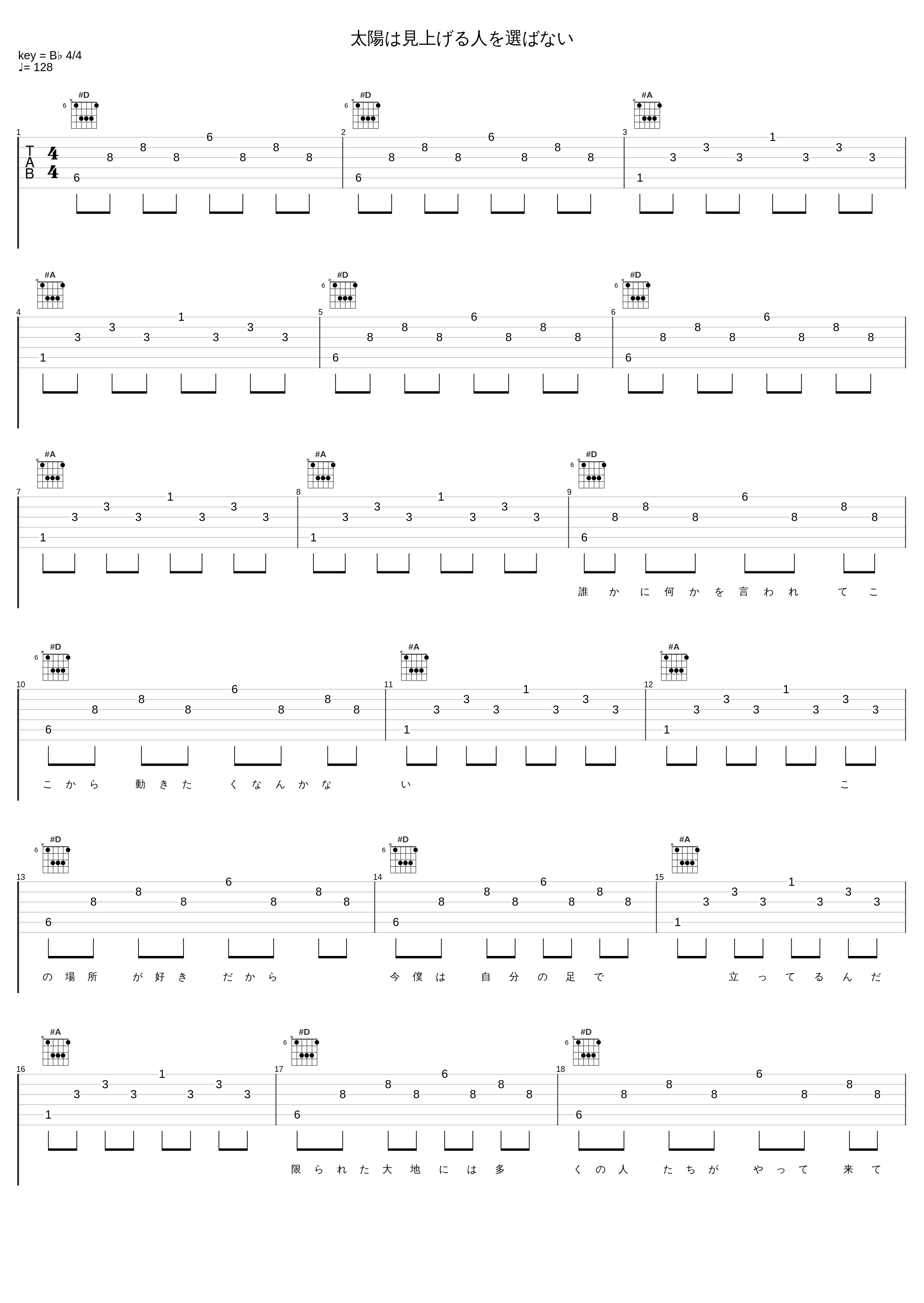 太陽は見上げる人を選ばない_欅坂46_1