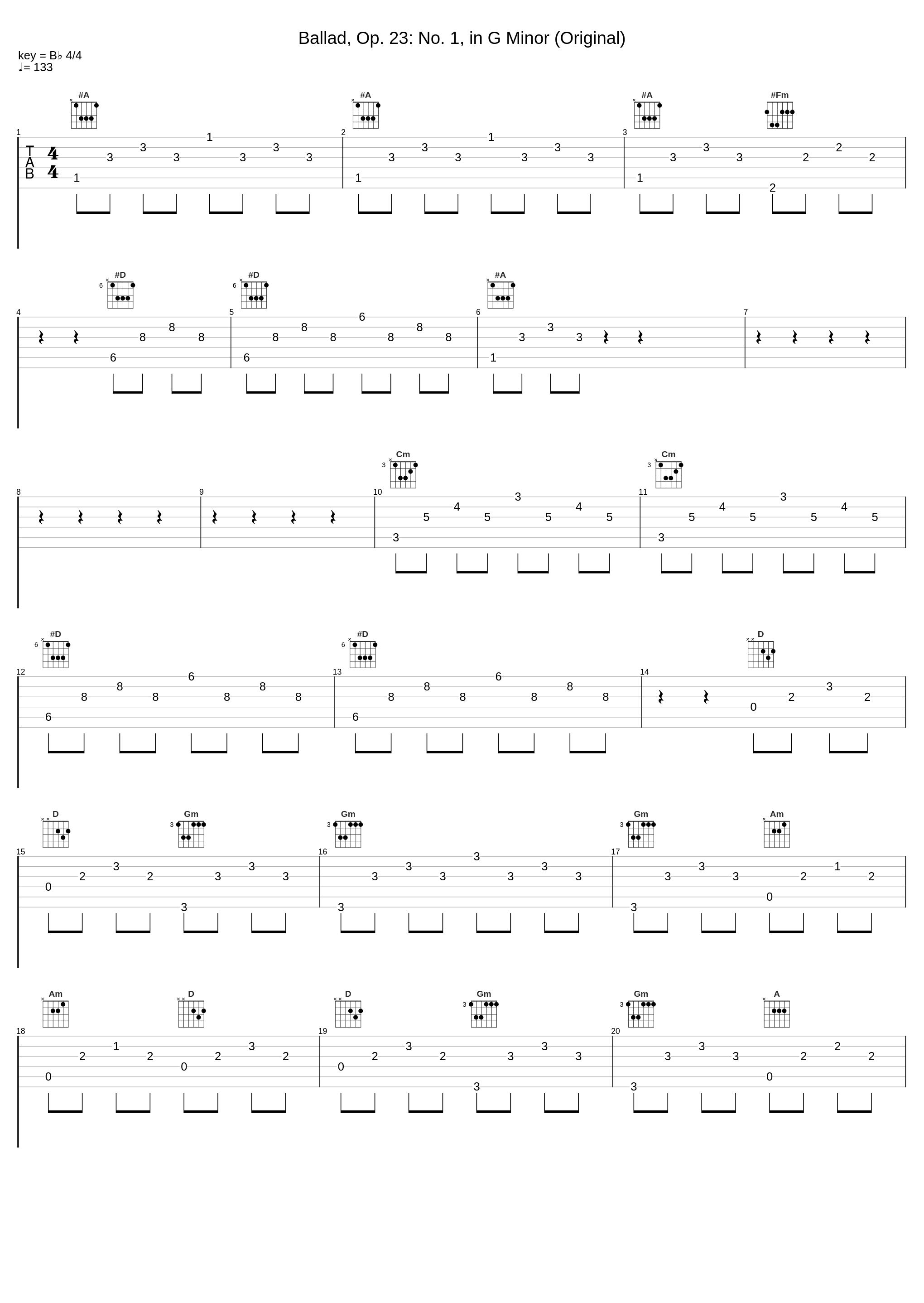 Ballad, Op.  23: No. 1, in G Minor (Original)_Frédéric Chopin_1