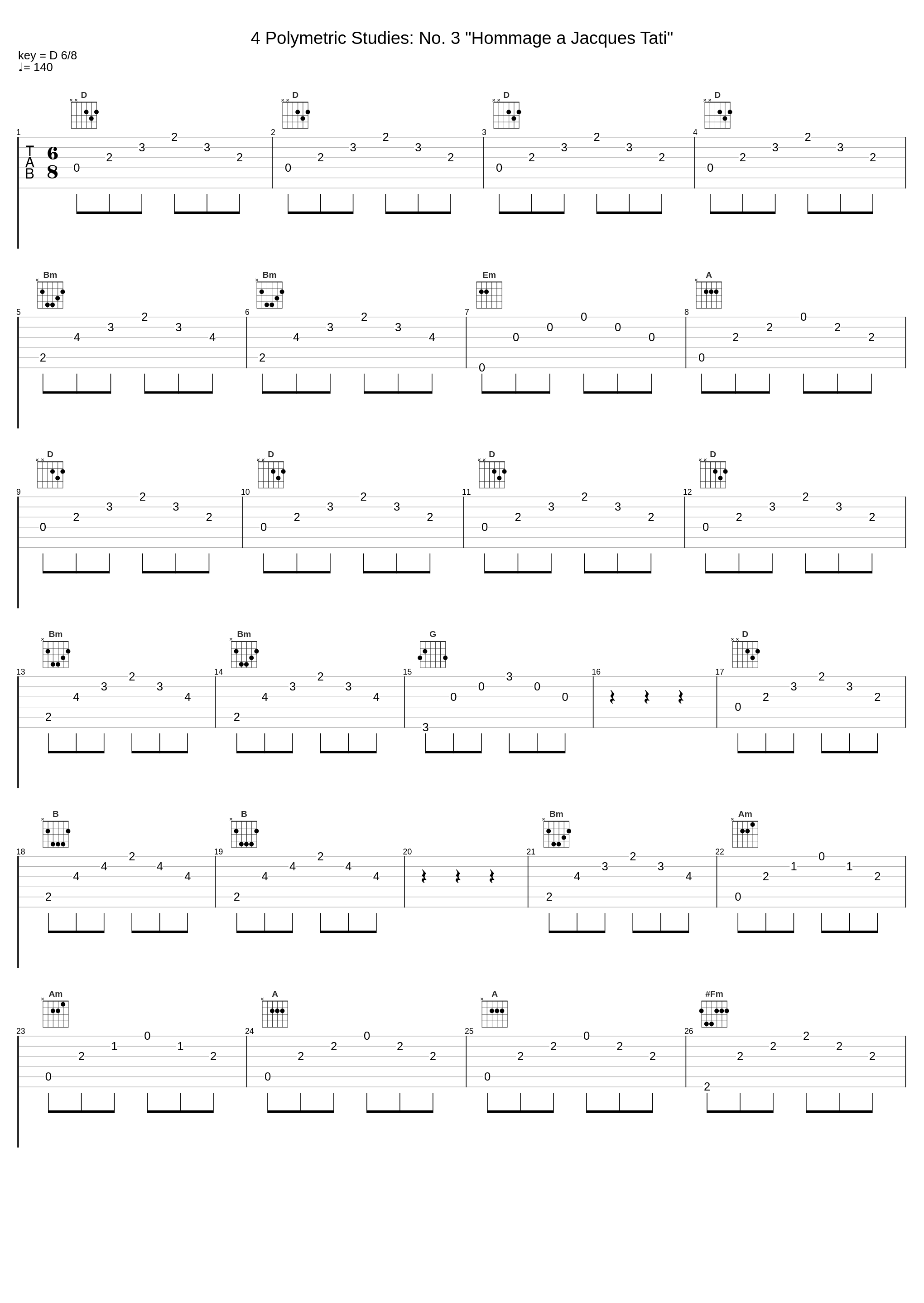 4 Polymetric Studies: No. 3 "Hommage a Jacques Tati"_Dusan Bogdanovic_1