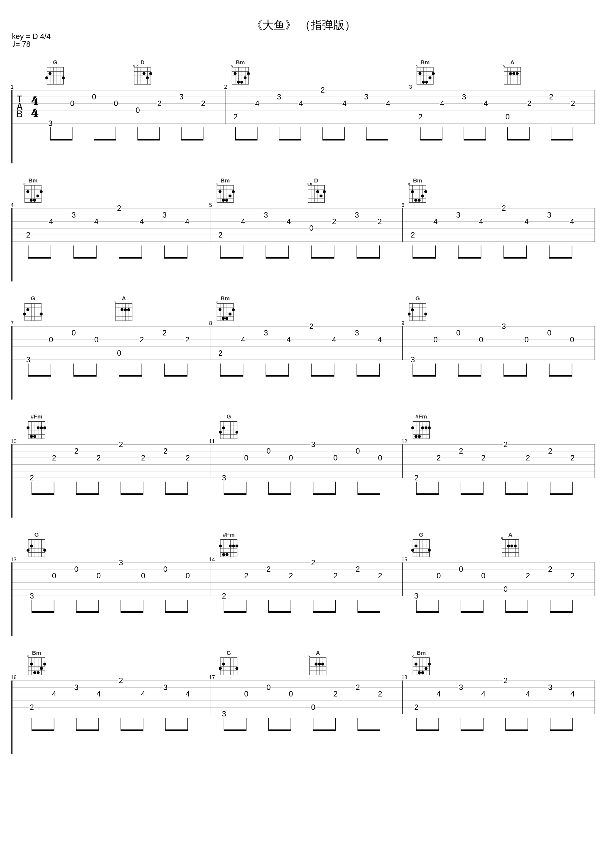 《大鱼》 （指弹版）_汤文杰_1