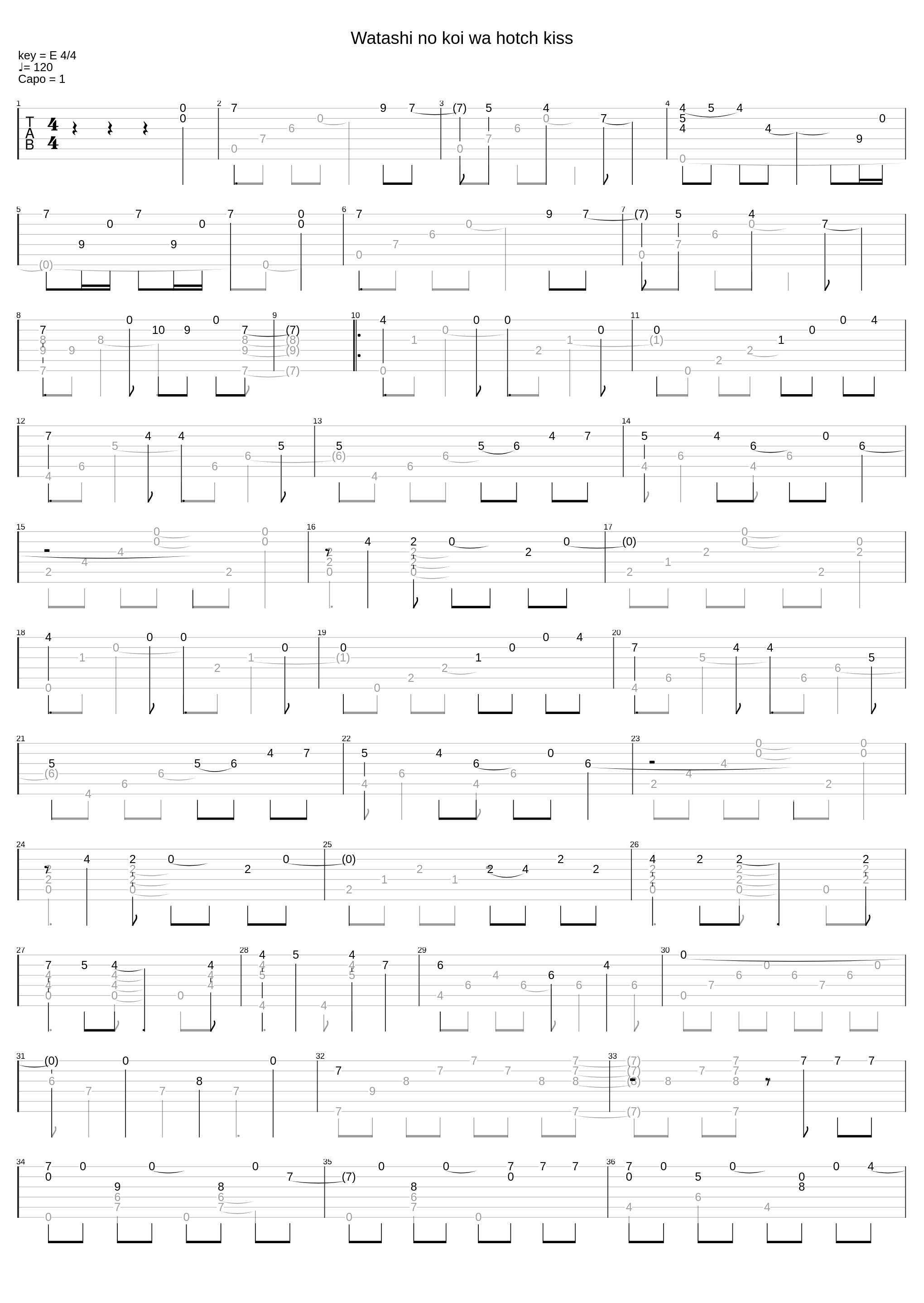 Watashi No Koi Ha Hotchkiss  (Acoustic)_K-On!!_1