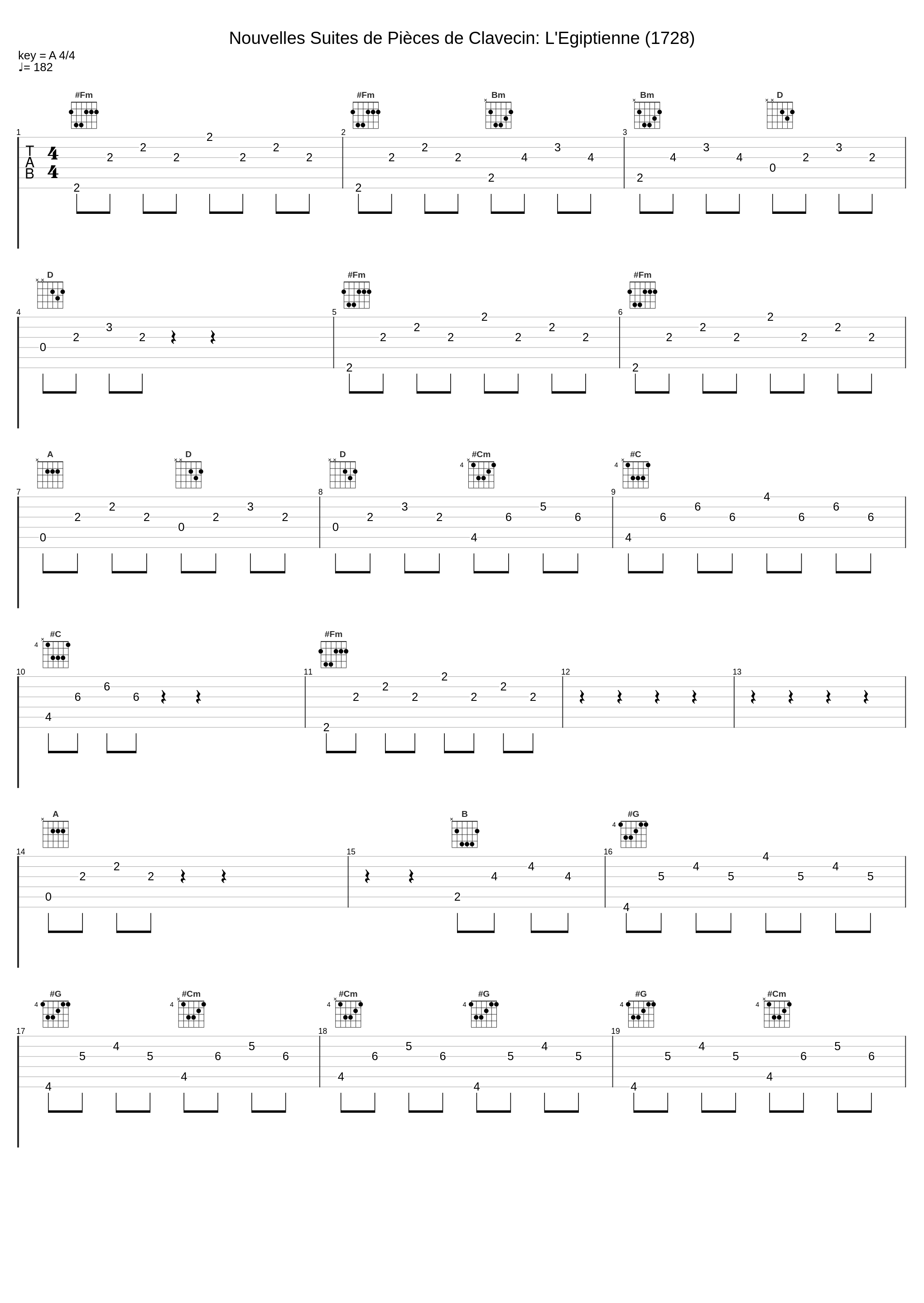 Nouvelles Suites de Pièces de Clavecin: L'Egiptienne (1728)_Arthur Haas_1