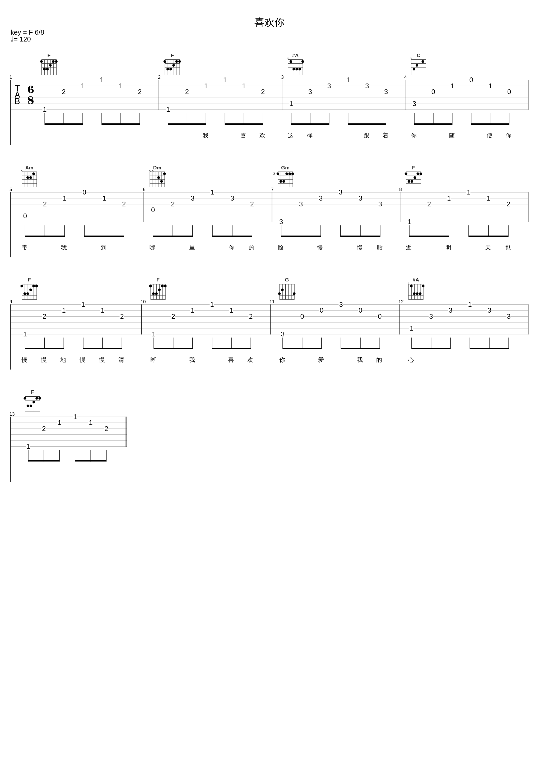 喜欢你_吕口口_1