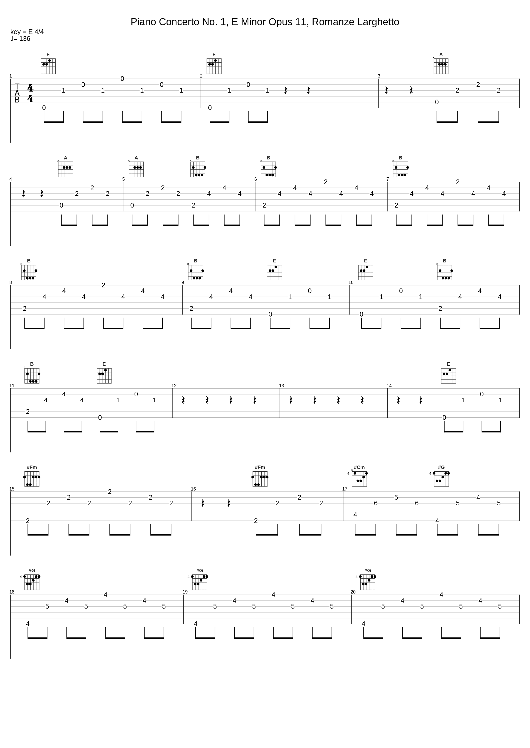 Piano Concerto No. 1, E Minor Opus 11, Romanze Larghetto_Frédéric Chopin_1