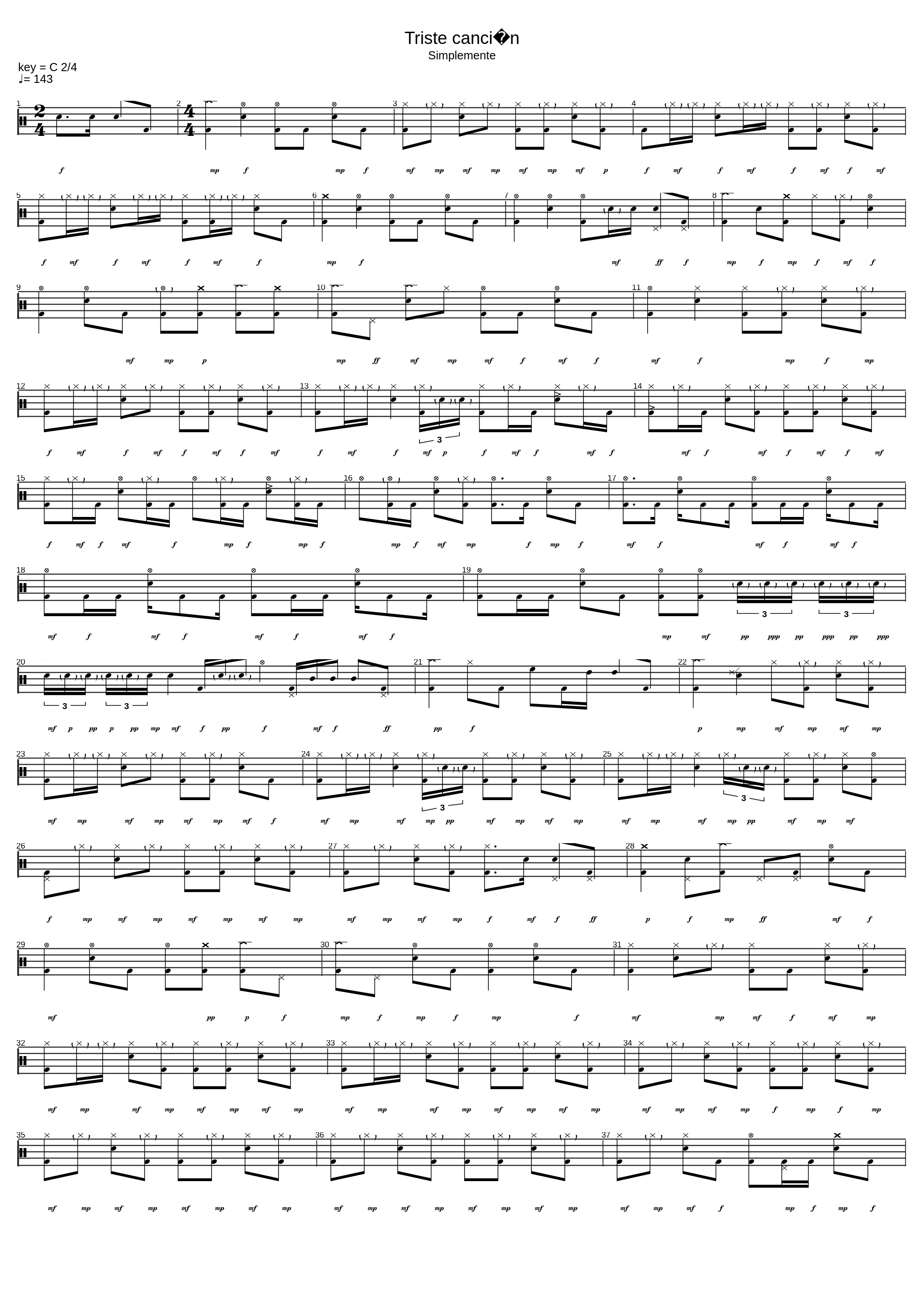Triste Canción (Drums Only)_El Tri_1